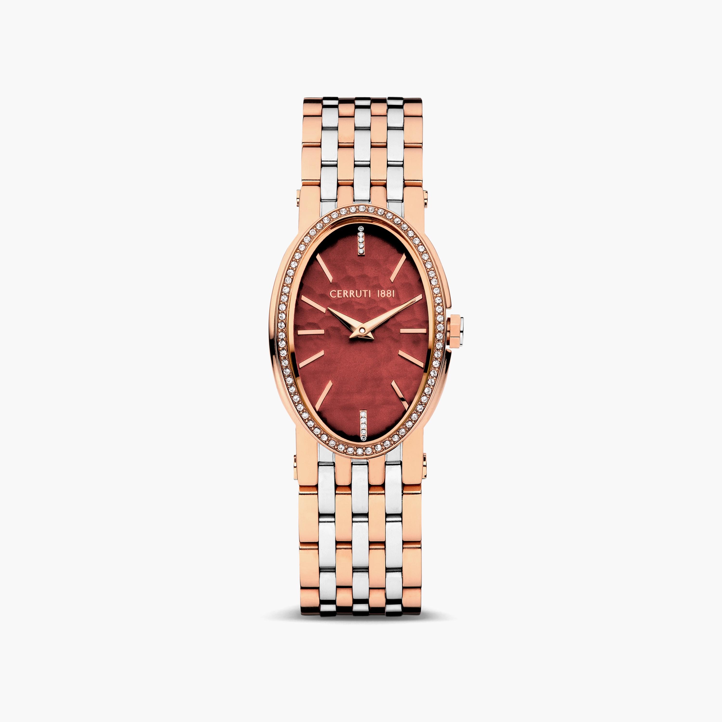 Cerruti 1881 Women's Silver & Rose Gold Analog Stainless Steel Strap Watch | CIWLG0008801-women-watchesandjewellery-watches-image-1