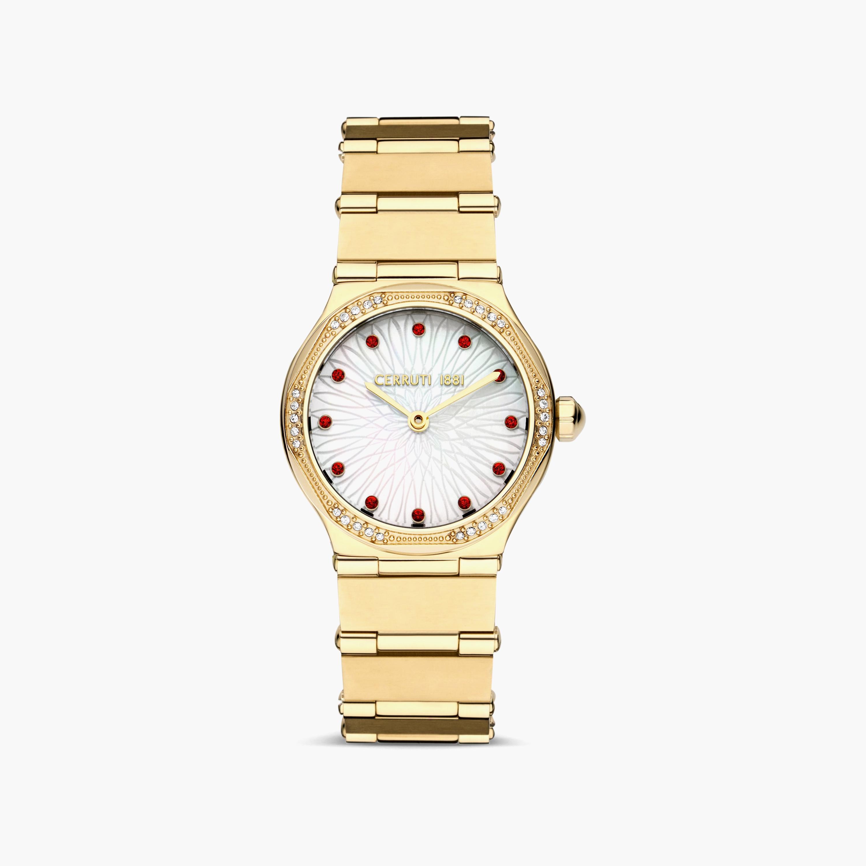 ساعة شيروتي 1881 ذو انالوج للنساء بسوار ذهبي مع ستانلس ستيل | CIWLG0008404-women-watchesandjewellery-watches-image-1