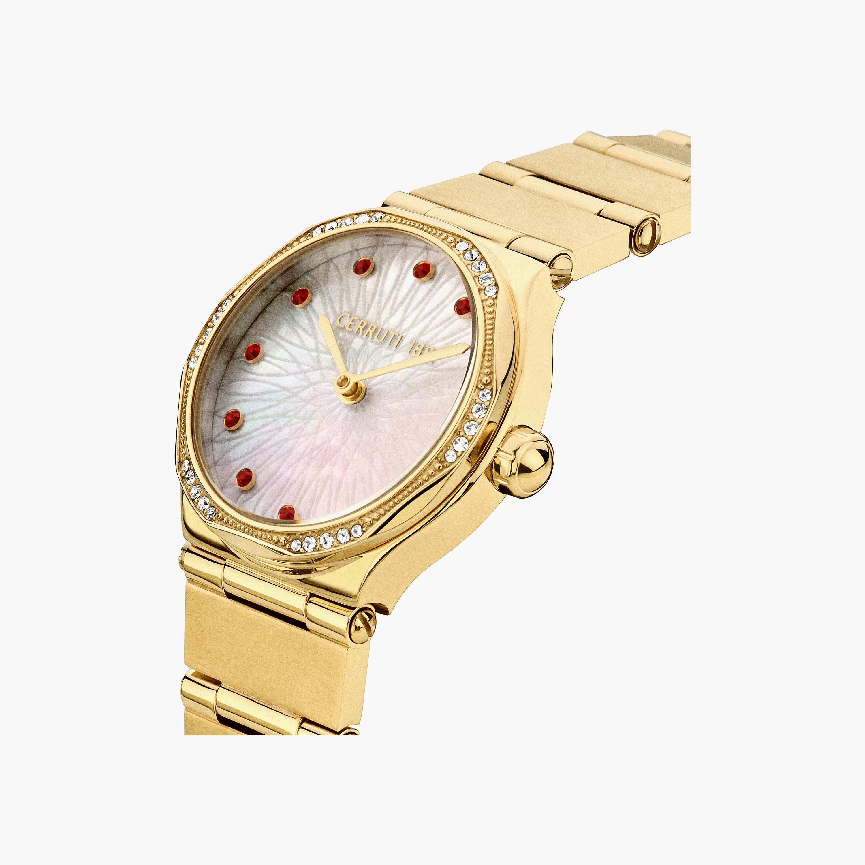 ساعة شيروتي 1881 ذو انالوج للنساء بسوار ذهبي مع ستانلس ستيل | CIWLG0008404-women-watchesandjewellery-watches-image-2