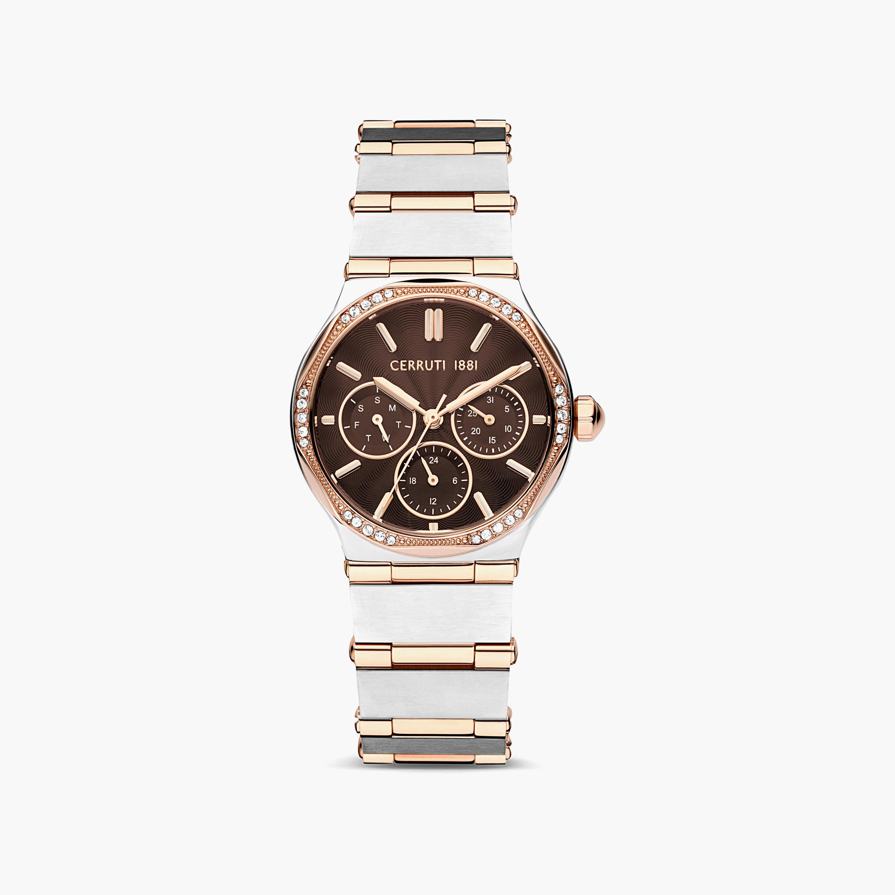 ساعة شيروتي 1881 ذو انالوج للنساء بسوار فضي وذهبي وردي مع ستانلس ستيل | CIWLK2225401-women-watchesandjewellery-watches-image-1