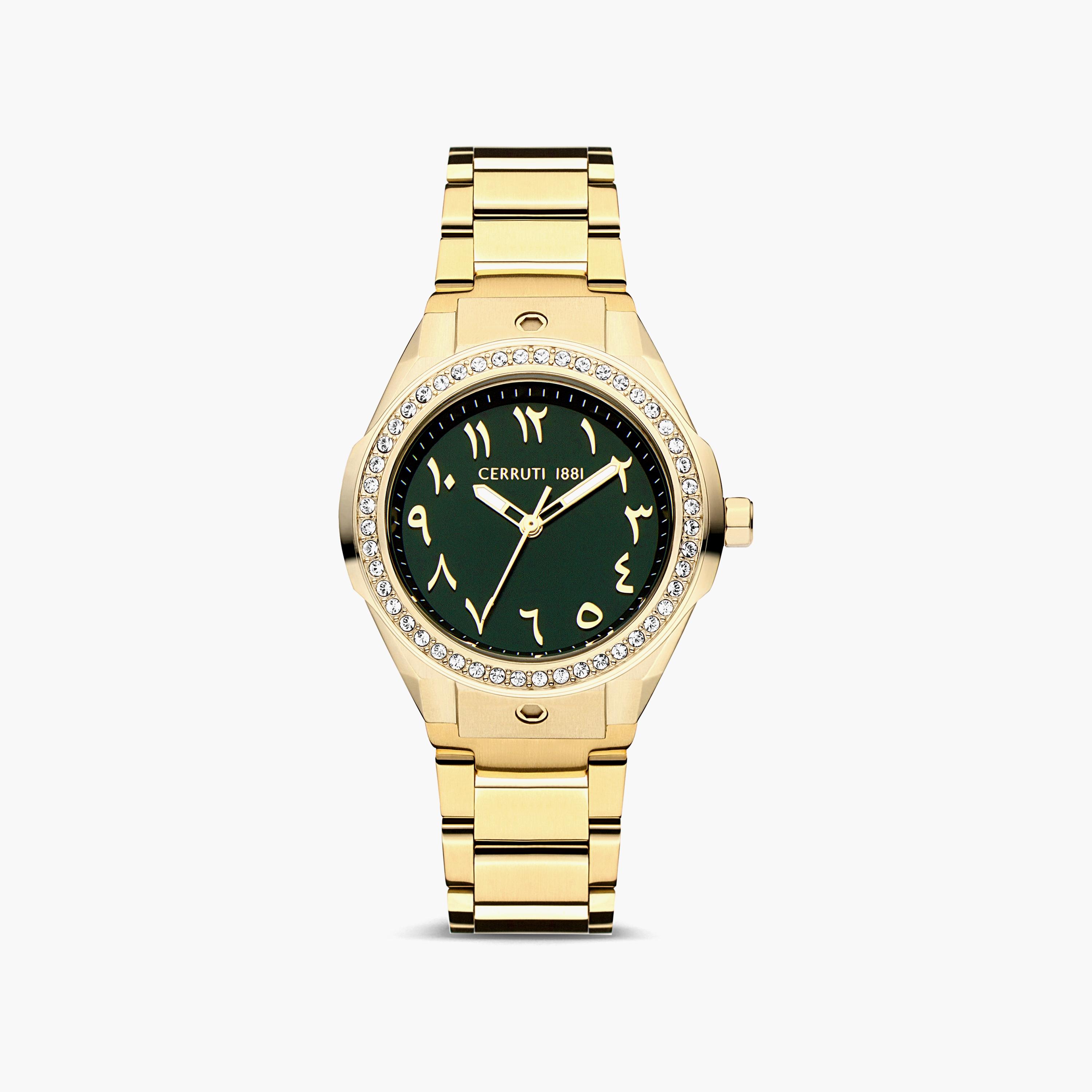ساعة شيروتي 1881 ذو انالوج للنساء بسوار ذهبي مع ستانلس ستيل | CIWLG2226002-women-watchesandjewellery-watches-image-1
