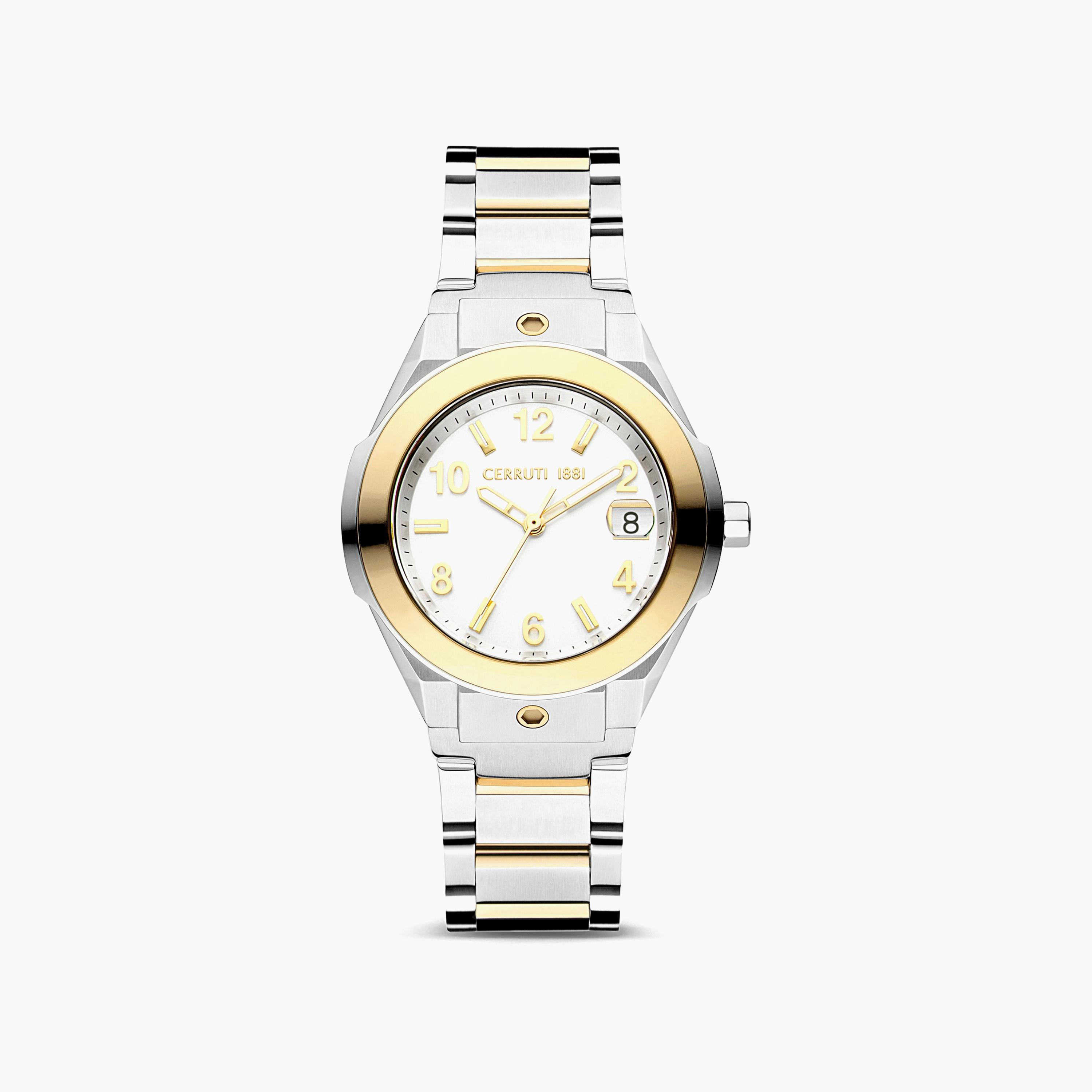 ساعة شيروتي 1881 ذو انالوج للنساء بسوار فضي وذهبي مع ستانلس ستيل | CIWLH2226005-women-watchesandjewellery-watches-image-1