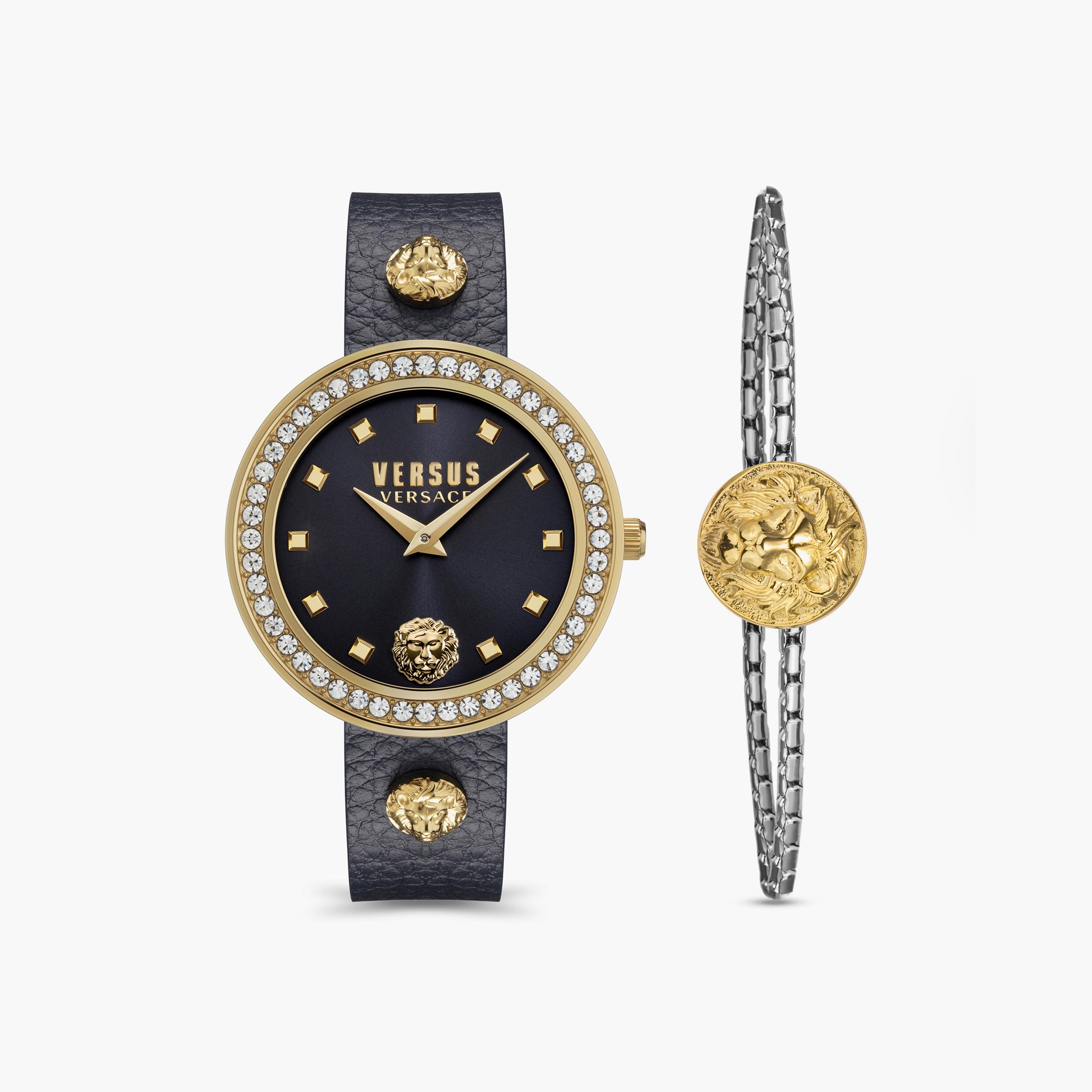 ساعة فيرسوس فيرساتشي للنساء بسوار جلدي كحلي ذو انالوج مع سوار | V WVSPCG3321-women-watchesandjewellery-watches-image-1