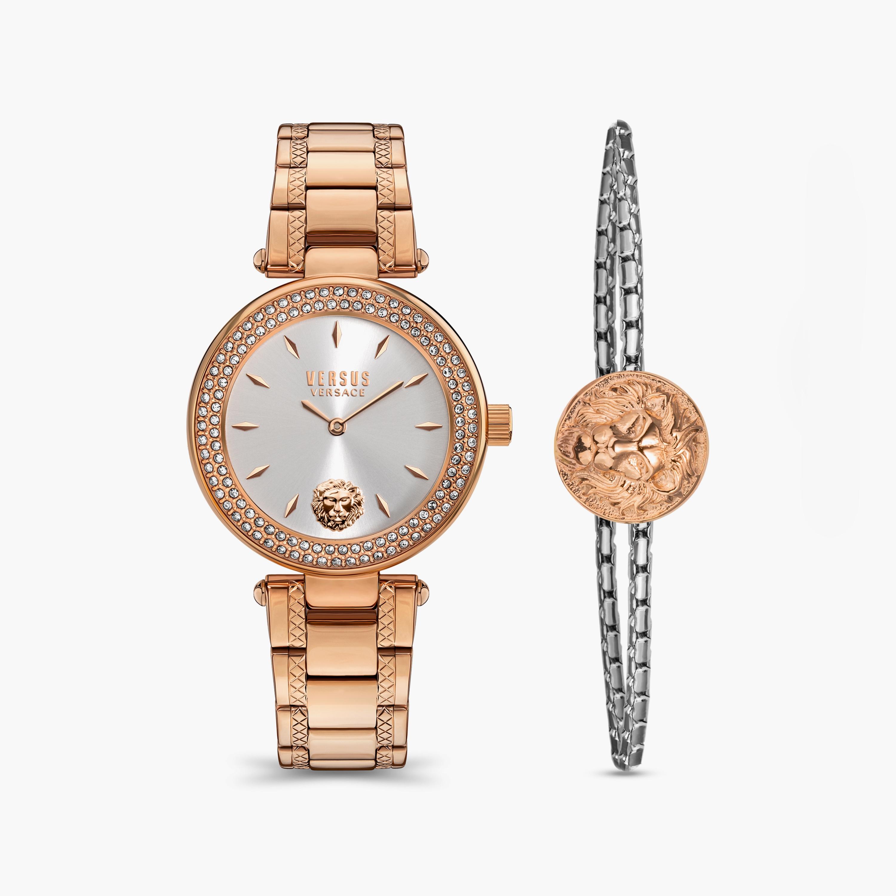 ساعة فيرسوس فيرساتشي للنساء بحزام ذهبي وردي مع ستانلس ستيل مع سوار | V WVSP717721-women-watchesandjewellery-watches-image-1