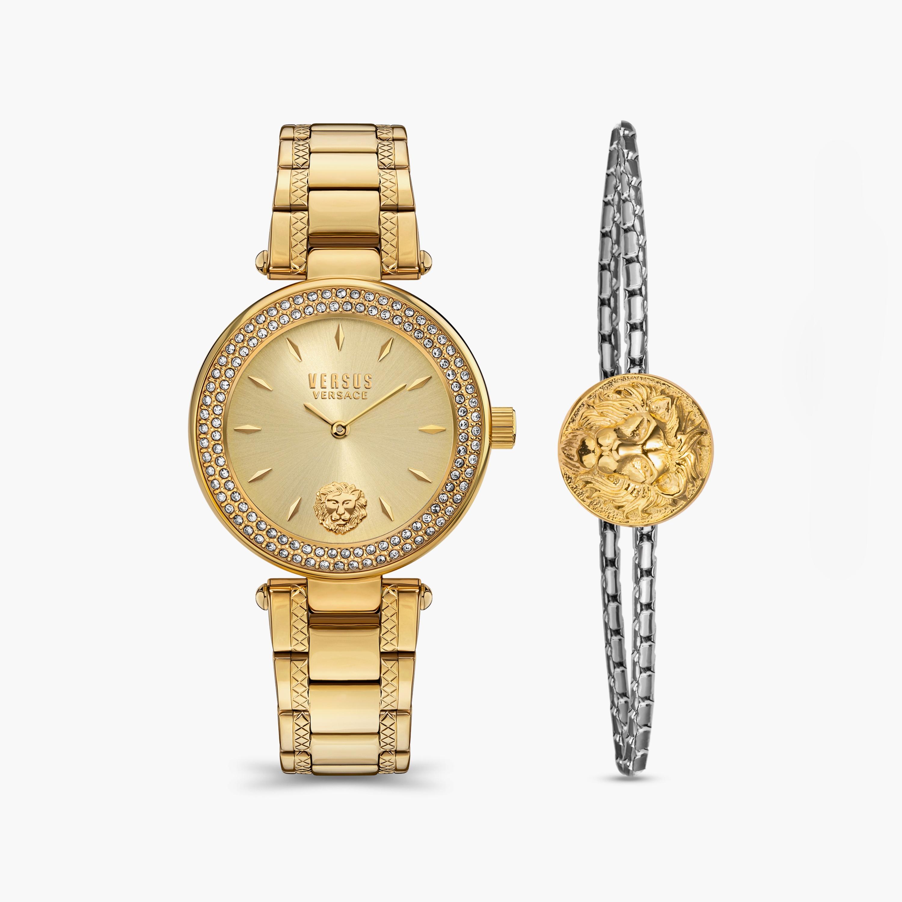 ساعة فيرسوس فيرساتشي للنساء بحزام ذهبي مع ستانلس ستيل مع سوار | V WVSP717621-women-watchesandjewellery-watches-image-1