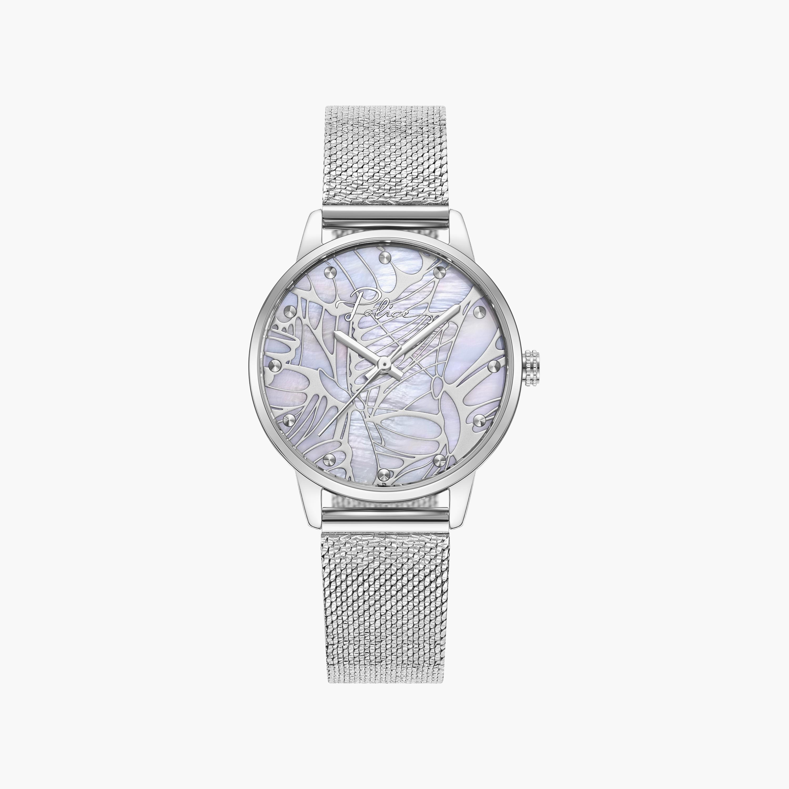 ساعة بوليس ذو انالوج للنساء بسوار فضي مع ستانلس ستيل | PEWLG2229003-women-watchesandjewellery-watches-image-1