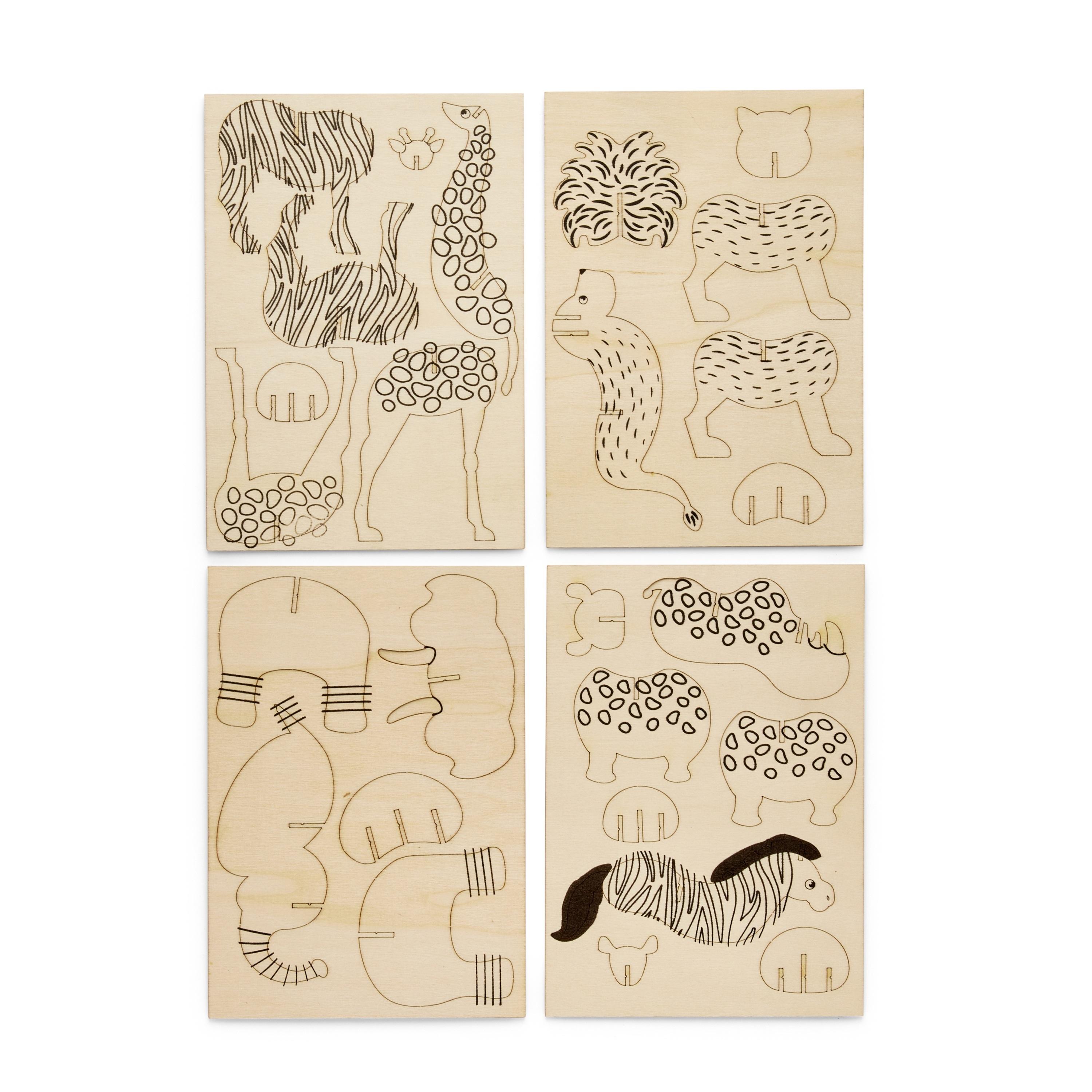 Crayola 26-Piece Wooden Jungle Animal Activity Craft Kit-school-artsandcrafts-image-3