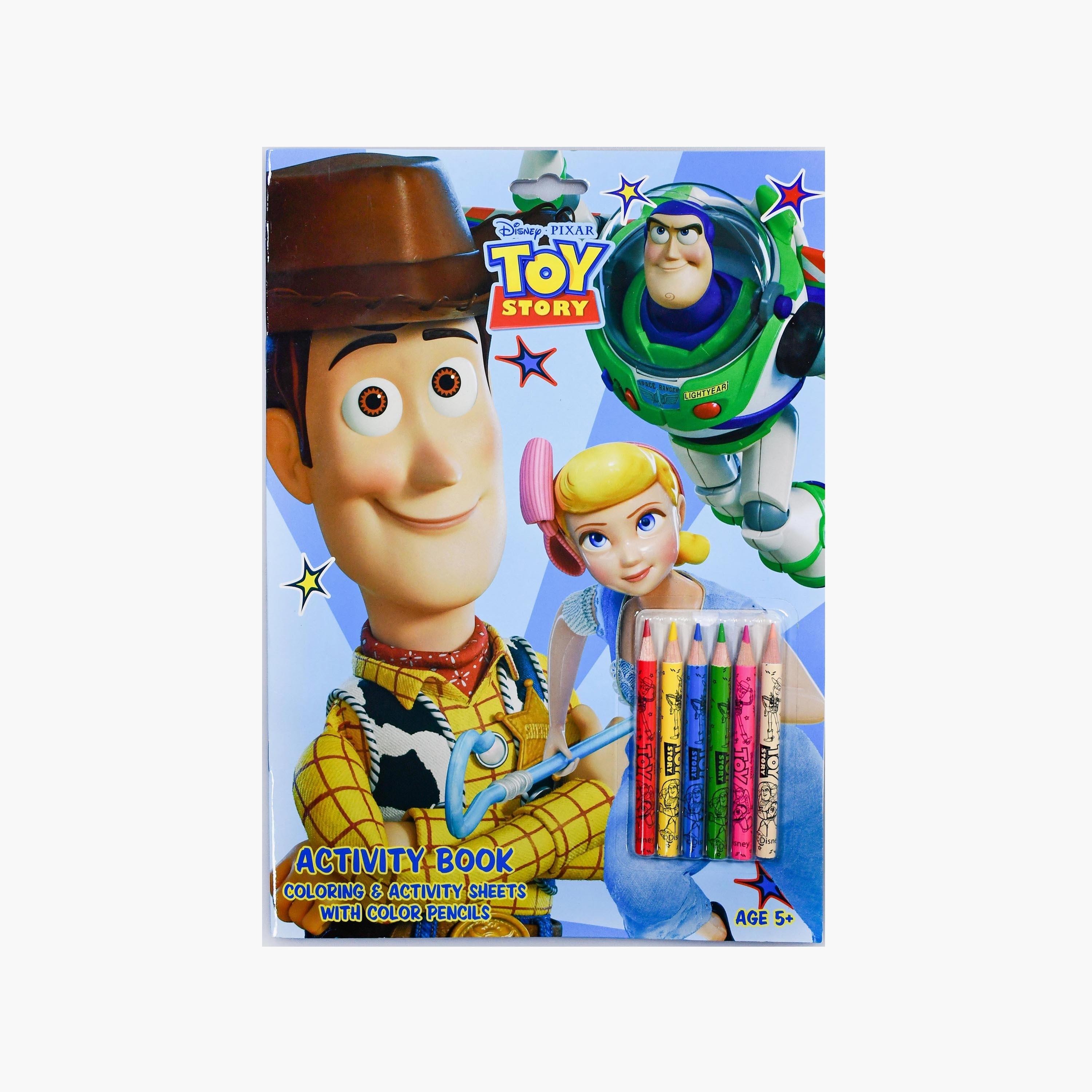 Disney Toy Story Colouring & Activity Book with Color Pencils Kit-school-artsandcrafts-image-1