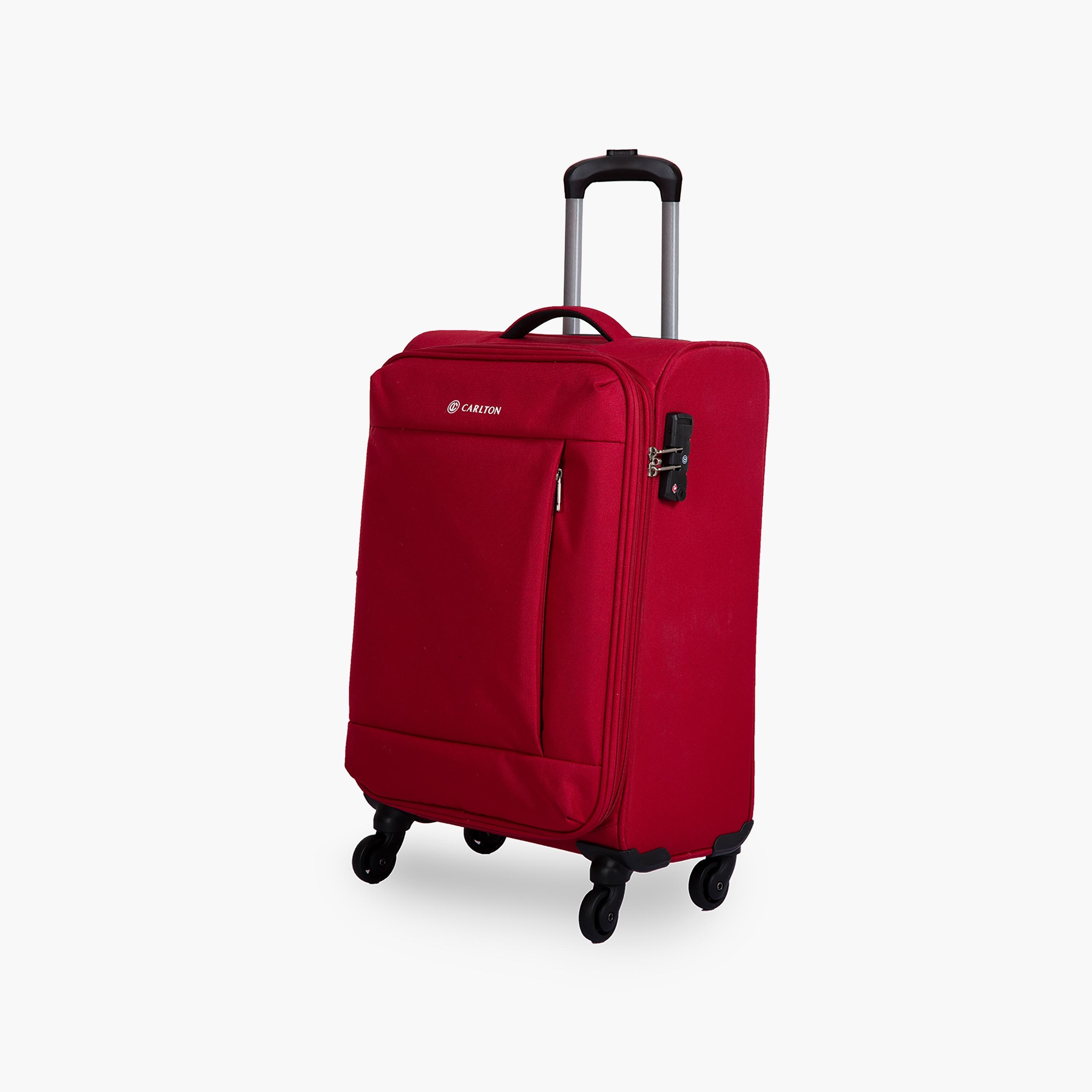 Carlton Elante 58 CM Cabin Polyester Softcase 4 Single Wheel Trolley Bag with TSA Lock-travel-luggagesandbags-luggage-image-1