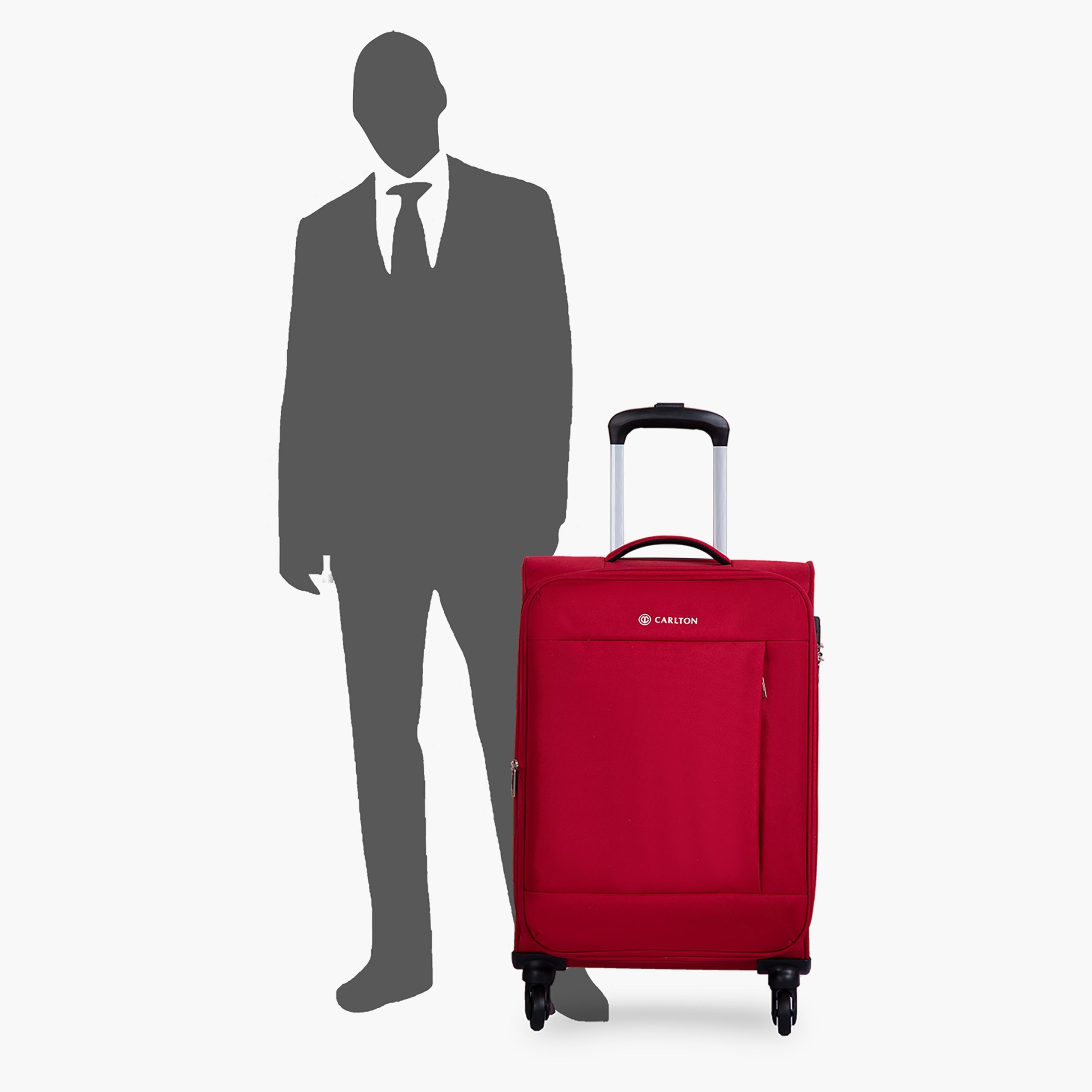 Carlton Elante 58 CM Cabin Polyester Softcase 4 Single Wheel Trolley Bag with TSA Lock-travel-luggagesandbags-luggage-image-6