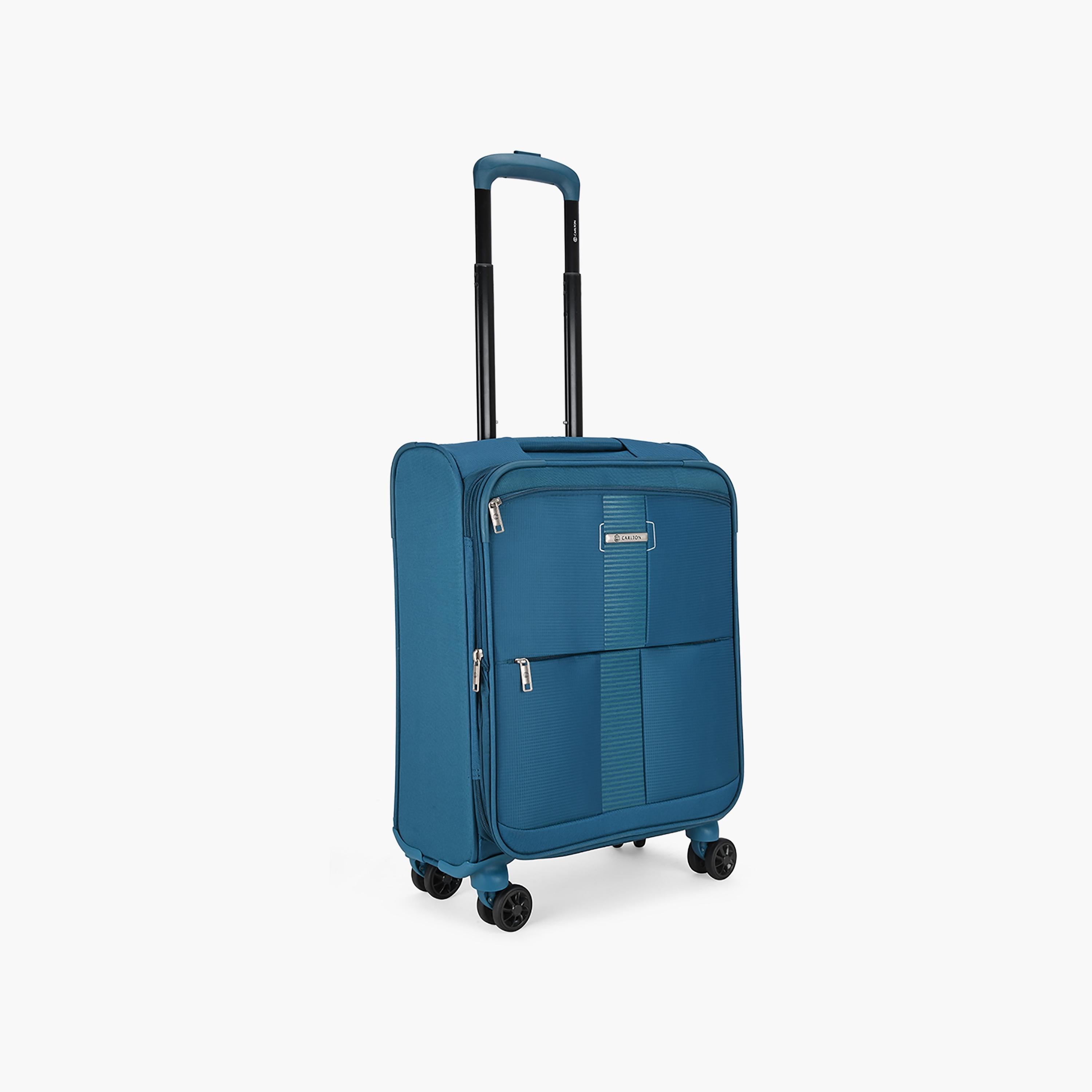 Carlton Newburry 66 CM Medium Check-in Polyester Softcase 4 Double Wheel Trolley Bag with TSA Lock-travel-luggagesandbags-luggage-image-3