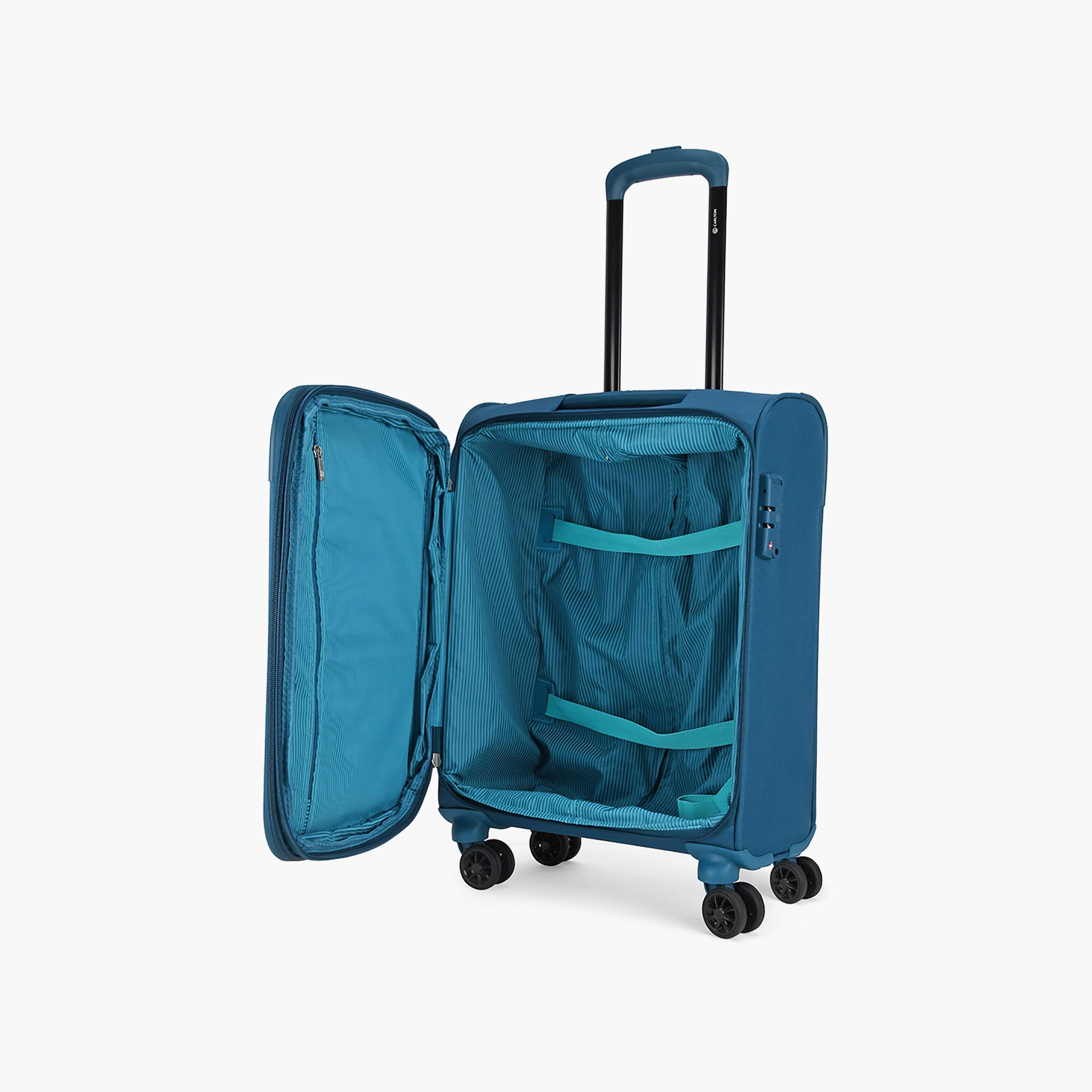 Carlton Newburry 77 CM Large Check-in Polyester Softcase 4 Double Wheel Trolley Bag with TSA Lock-travel-luggagesandbags-luggage-image-5