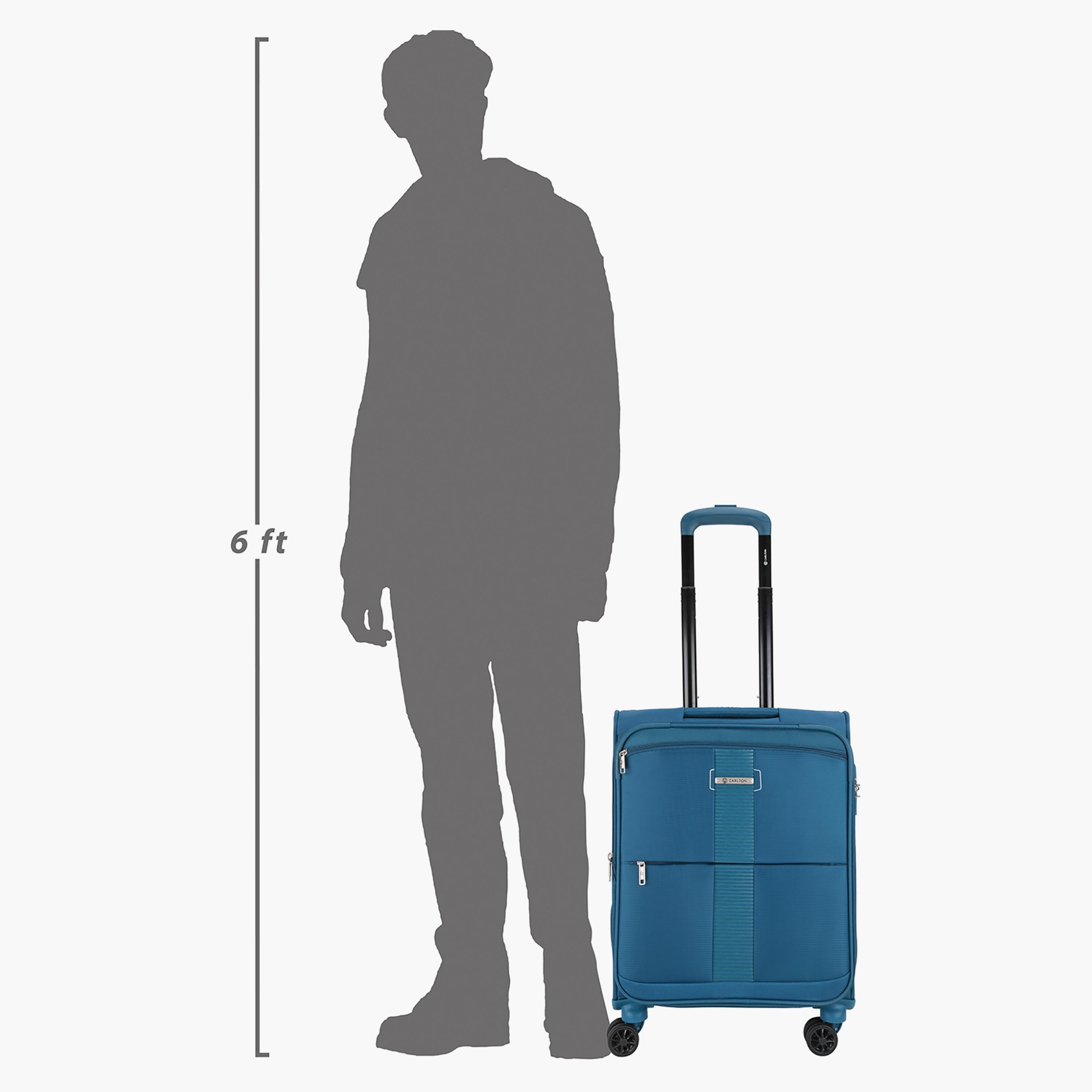Carlton Newburry 77 CM Large Check-in Polyester Softcase 4 Double Wheel Trolley Bag with TSA Lock-travel-luggagesandbags-luggage-image-7