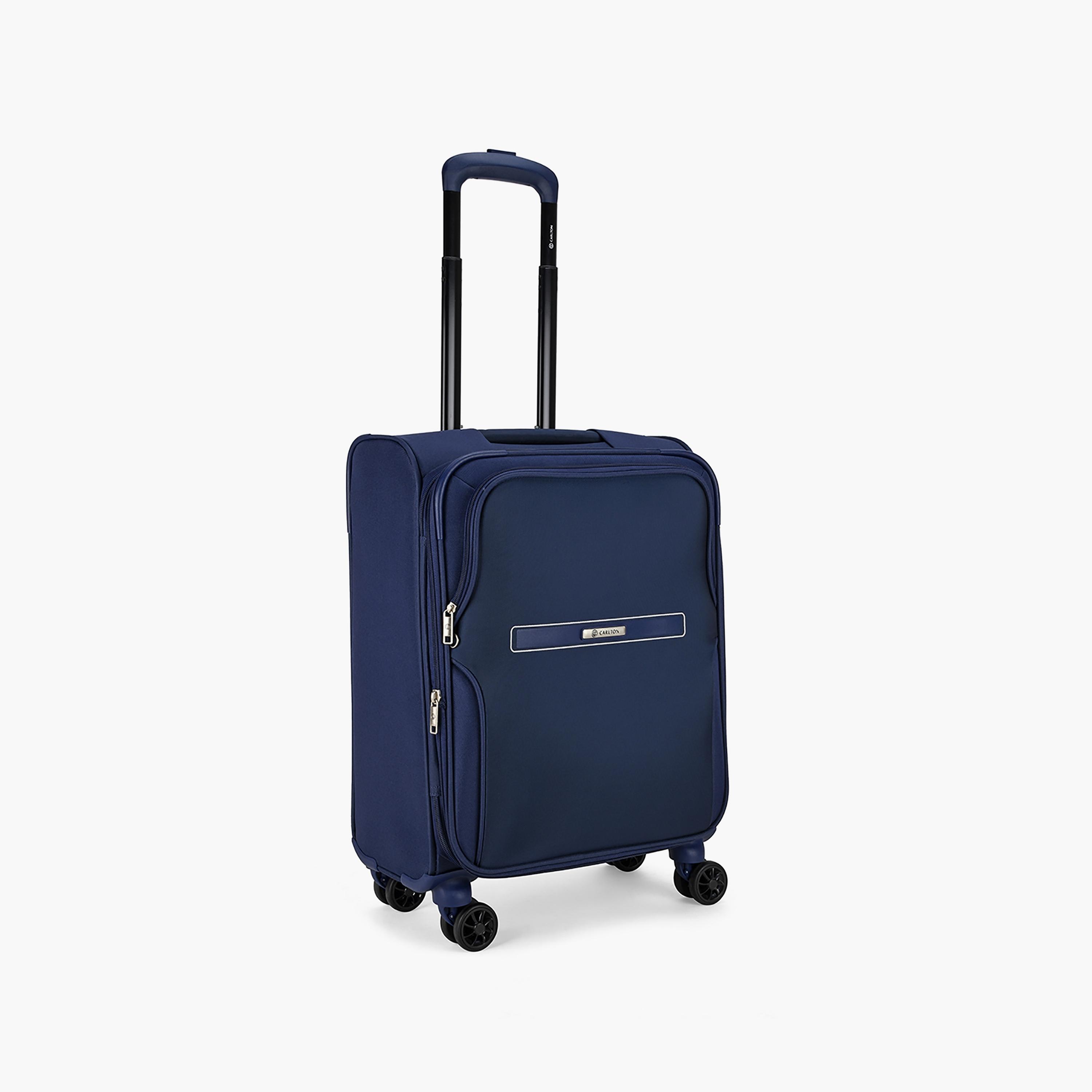 Carlton Newburry 66 CM Medium Check-in Polyester Softcase 4 Double Wheel Trolley Bag with TSA Lock-travel-luggagesandbags-luggage-image-3