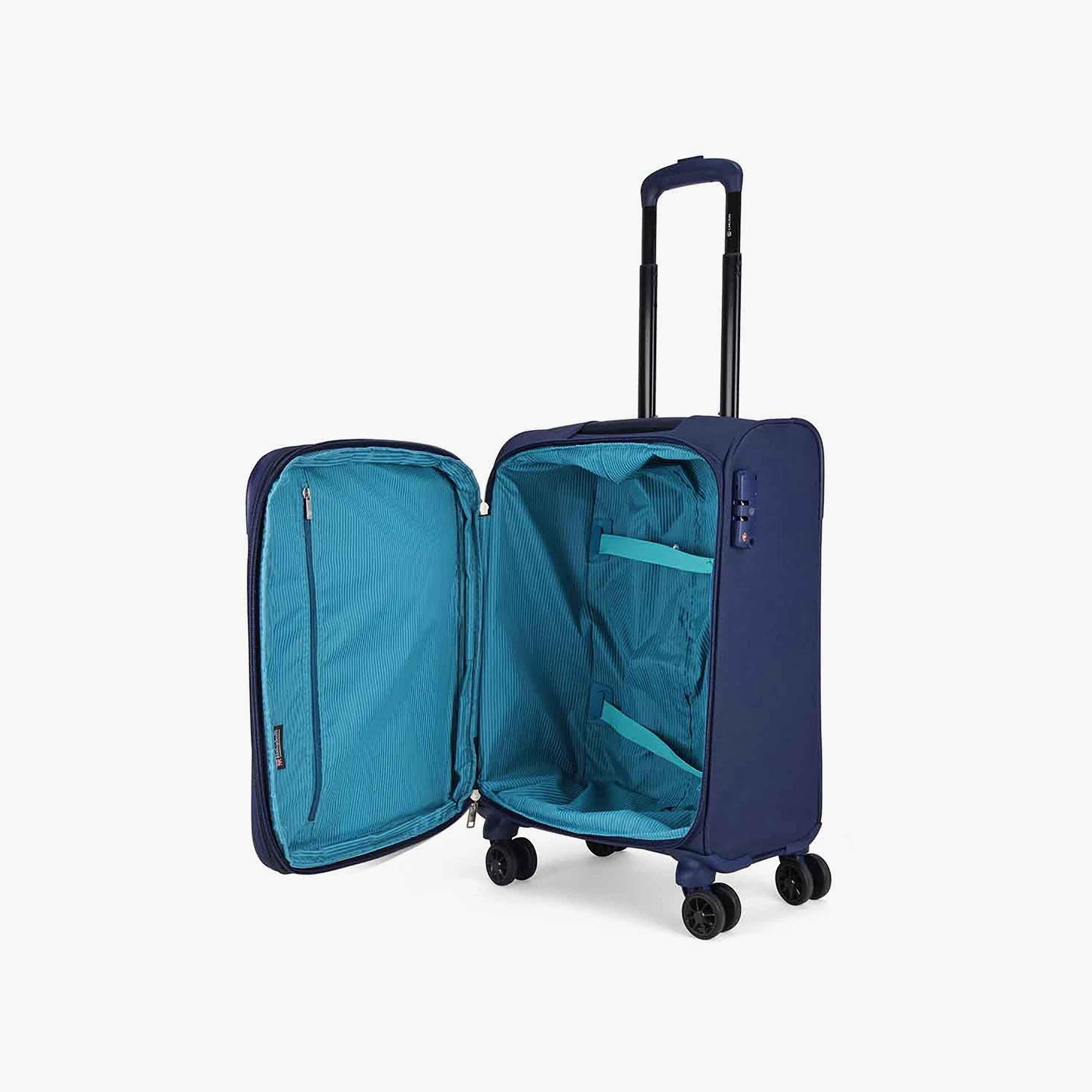 Carlton Newburry 66 CM Medium Check-in Polyester Softcase 4 Double Wheel Trolley Bag with TSA Lock-travel-luggagesandbags-luggage-image-5