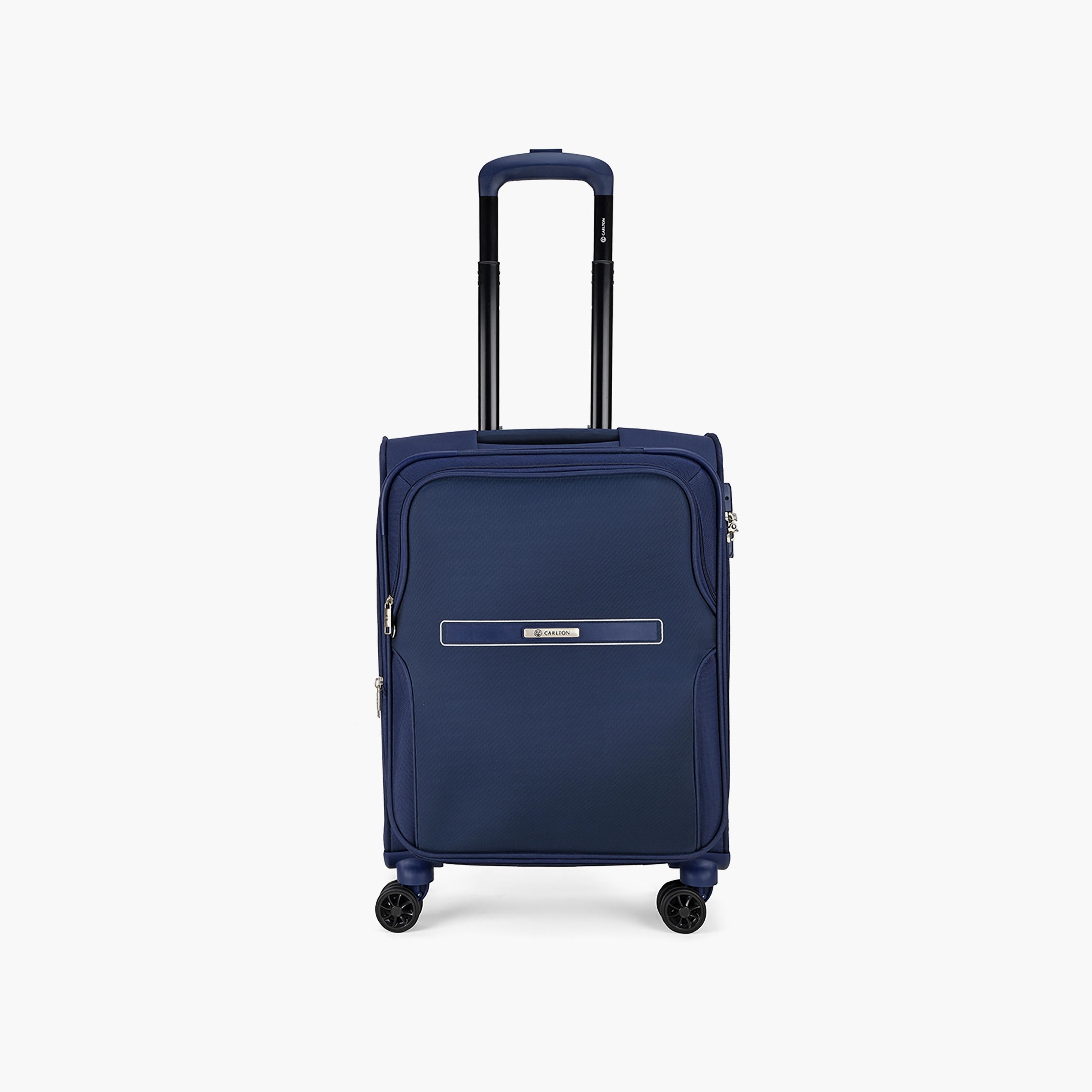 Carlton Newburry 66 CM Medium Check-in Polyester Softcase 4 Double Wheel Trolley Bag with TSA Lock-travel-luggagesandbags-luggage-image-6