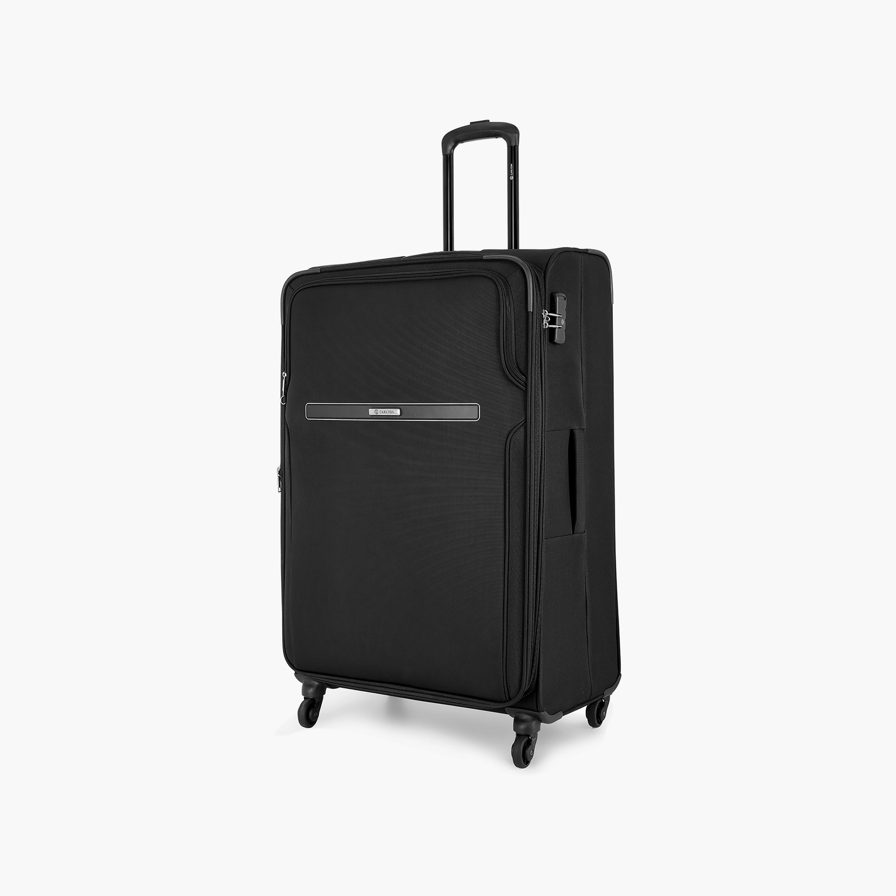 Carlton Newburry 55 CM Cabin Polyester Softcase 4 Single Wheel Trolley Bag with TSA Lock-travel-luggagesandbags-luggage-image-1