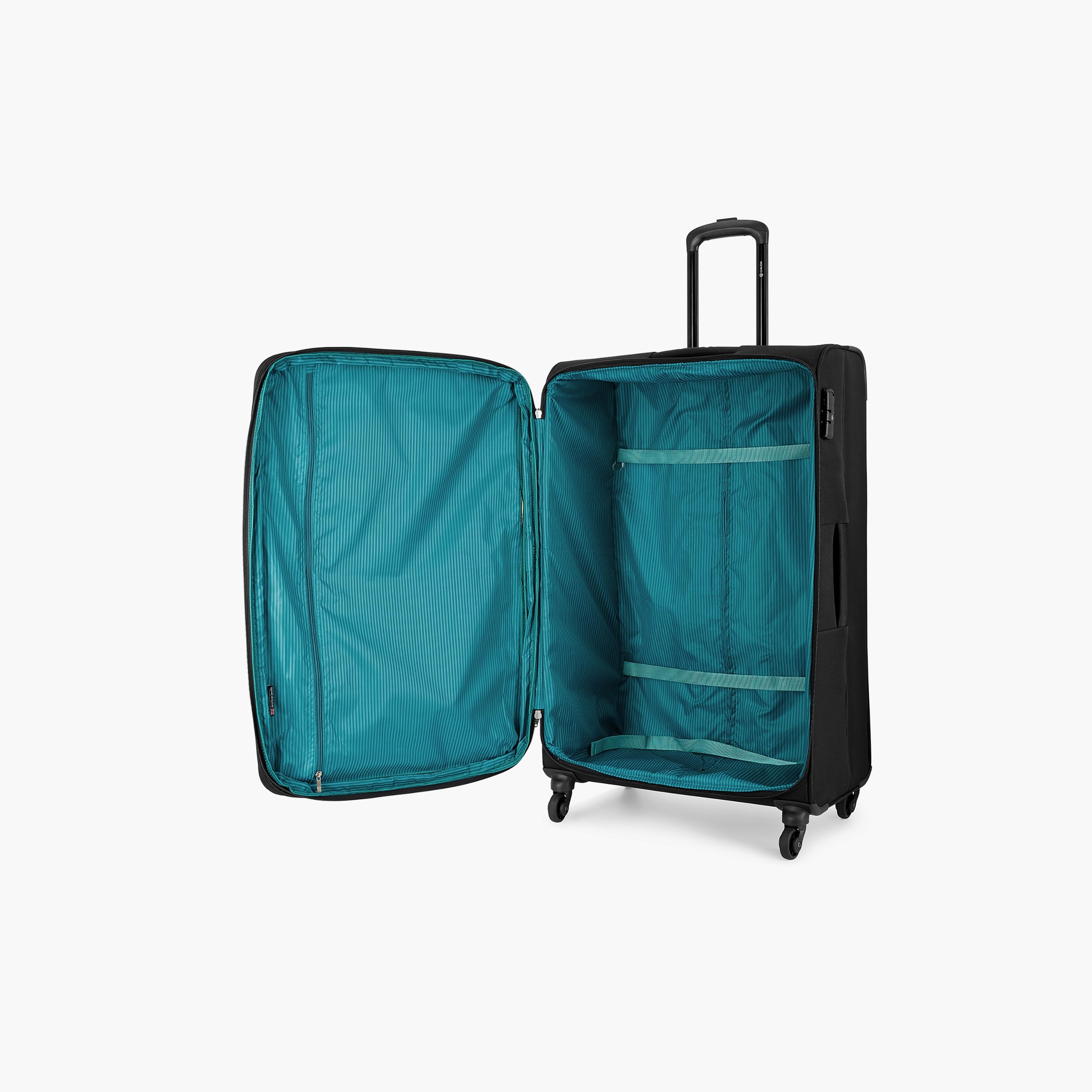Carlton Newburry 66 CM Medium Check-in Polyester Softcase 4 Single Wheel Trolley Bag with TSA Lock-travel-luggagesandbags-luggage-image-5