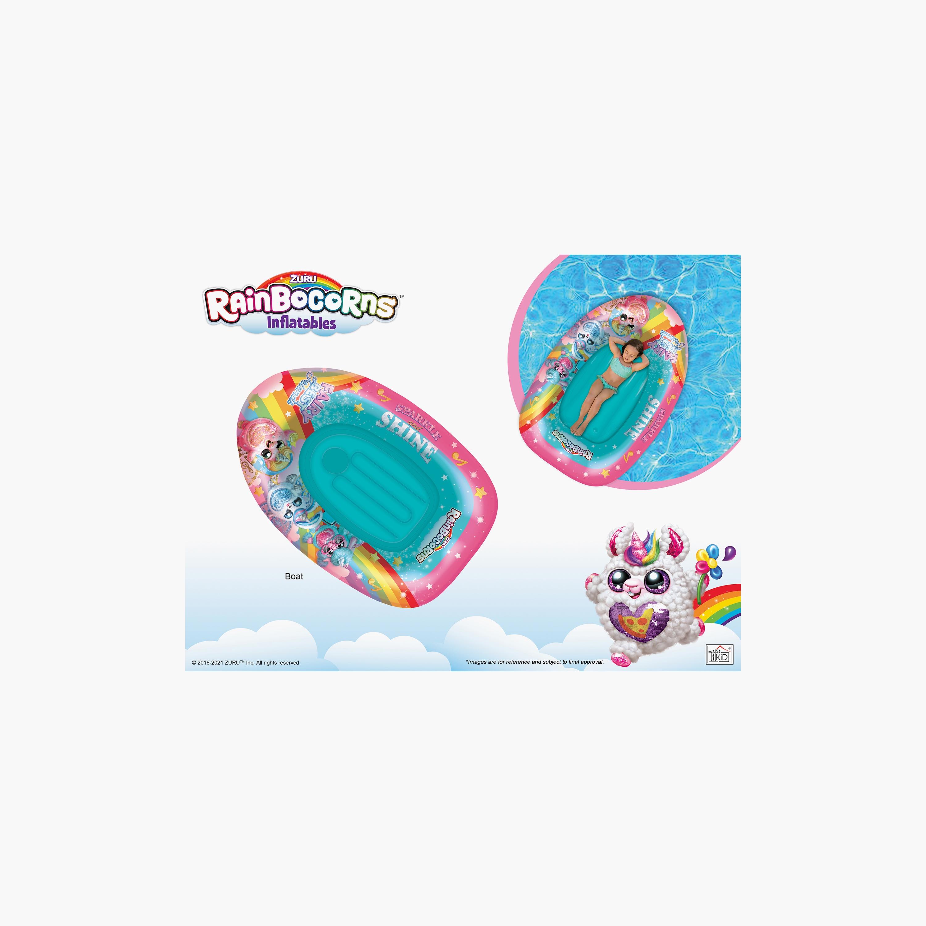 قارب سباحة قابل للنفخ زورو رينبوكورنس -toys-outdoor-poolandbeach-floatsandboats-image-1