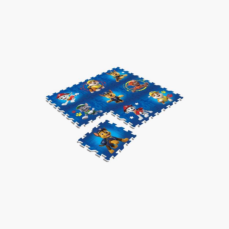 Viacom 9-Piece Paw Patrol Interlocking Eva Floor Mat, Blue — صورة 1
