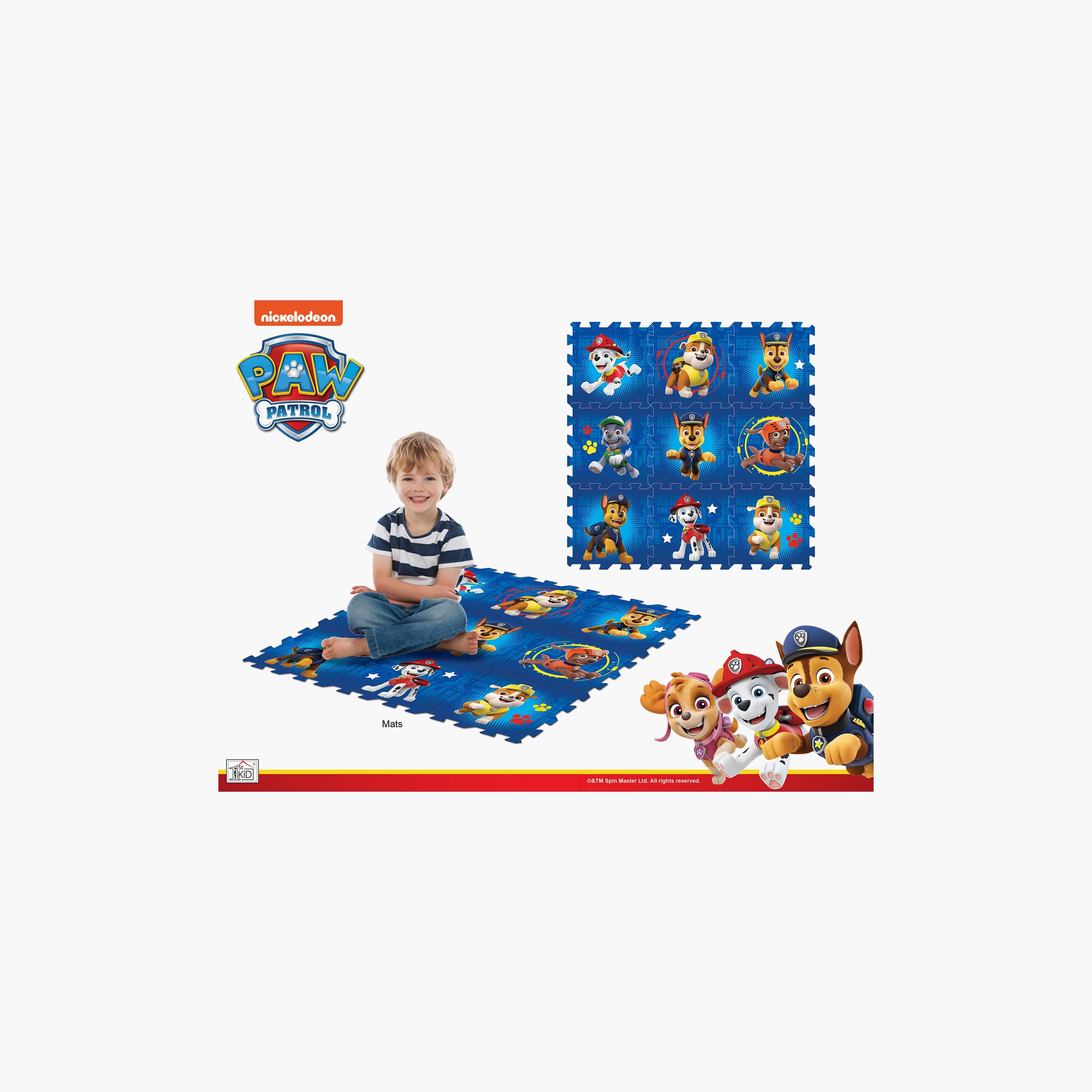 Viacom 9-Piece Paw Patrol Interlocking Eva Floor Mat, Blue-baby-infantactivity-playpensandplaymats-image-2