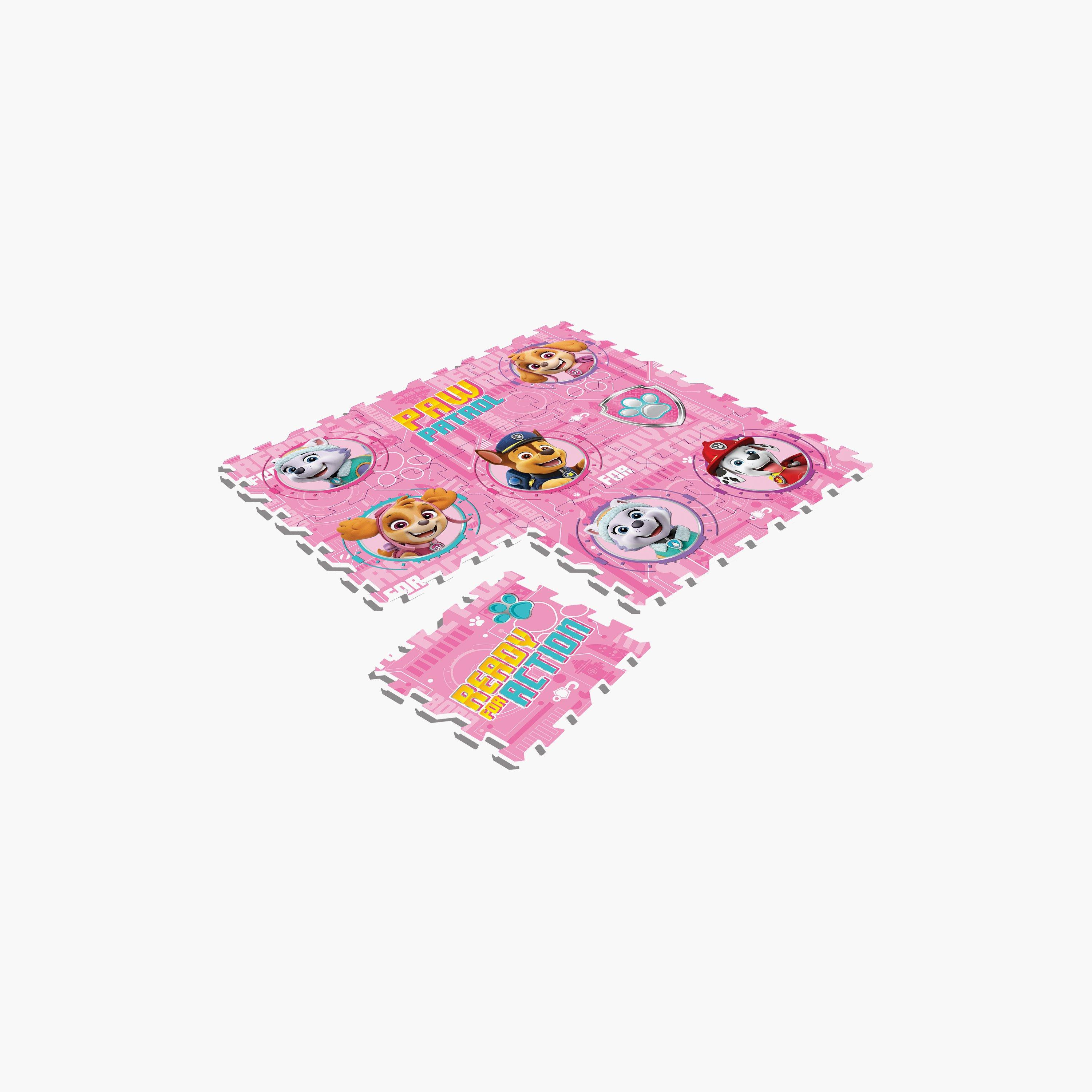 Viacom 9-Piece Paw Patrol Interlocking Eva Floor Mat, Pink-baby-infantactivity-playpensandplaymats-image-1