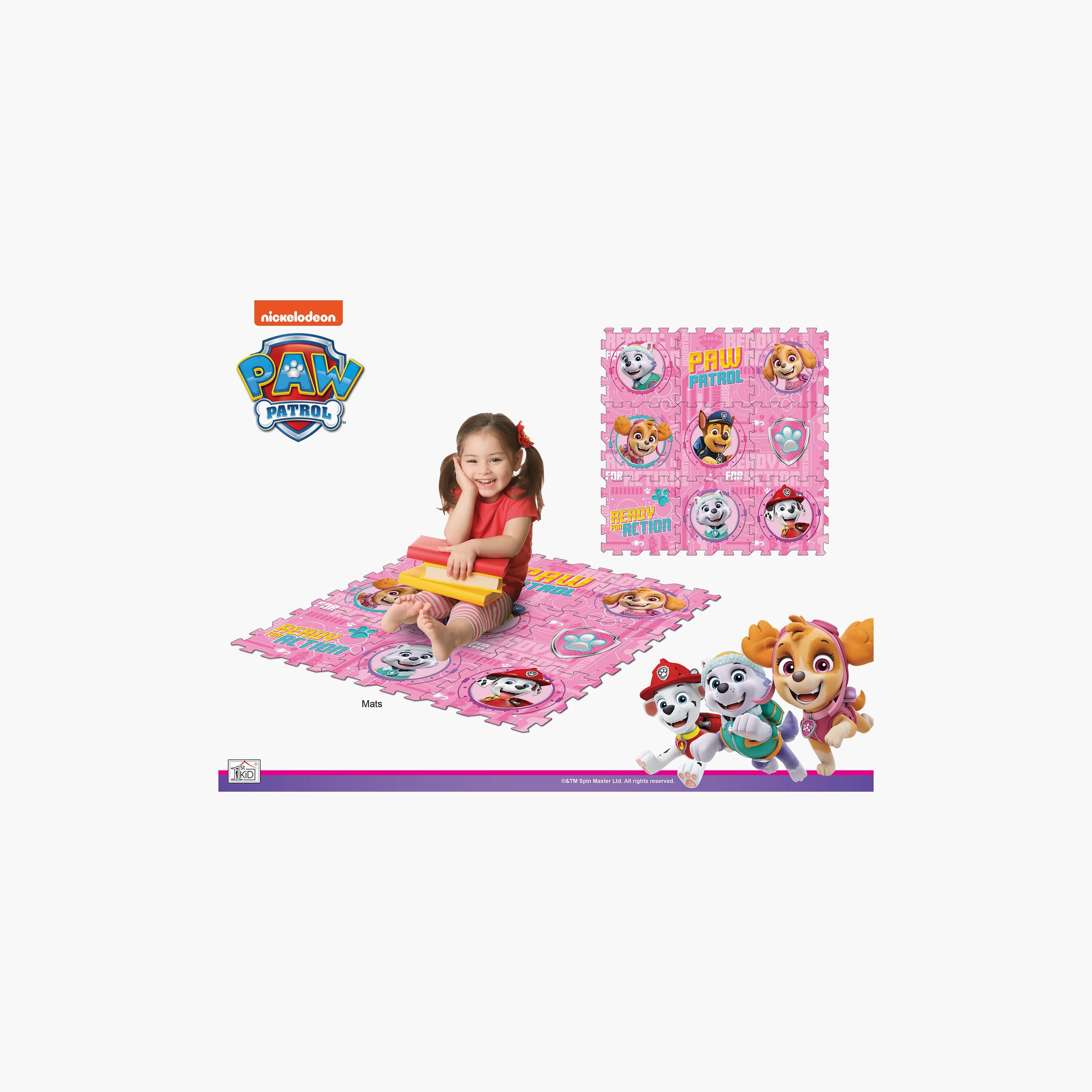 Viacom 9-Piece Paw Patrol Interlocking Eva Floor Mat, Pink-baby-infantactivity-playpensandplaymats-image-2