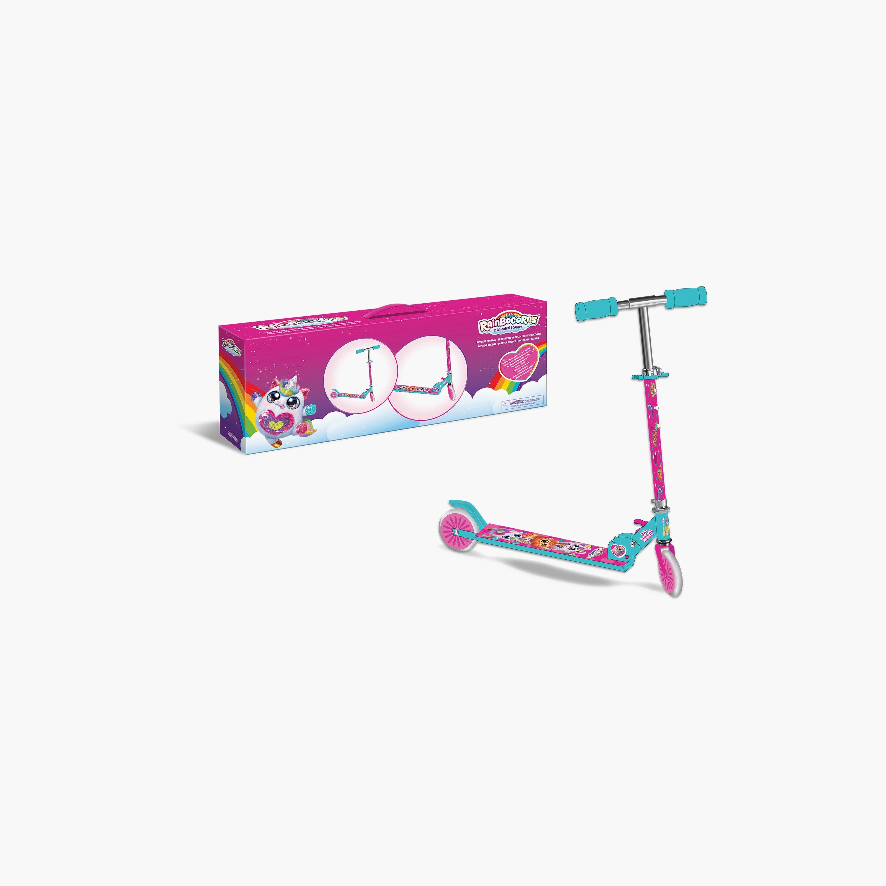 Rainbowcorns 2 Wheels Kick Scooter with Adjustable Handle, Pink-toys-outdoor-scooters-image-1