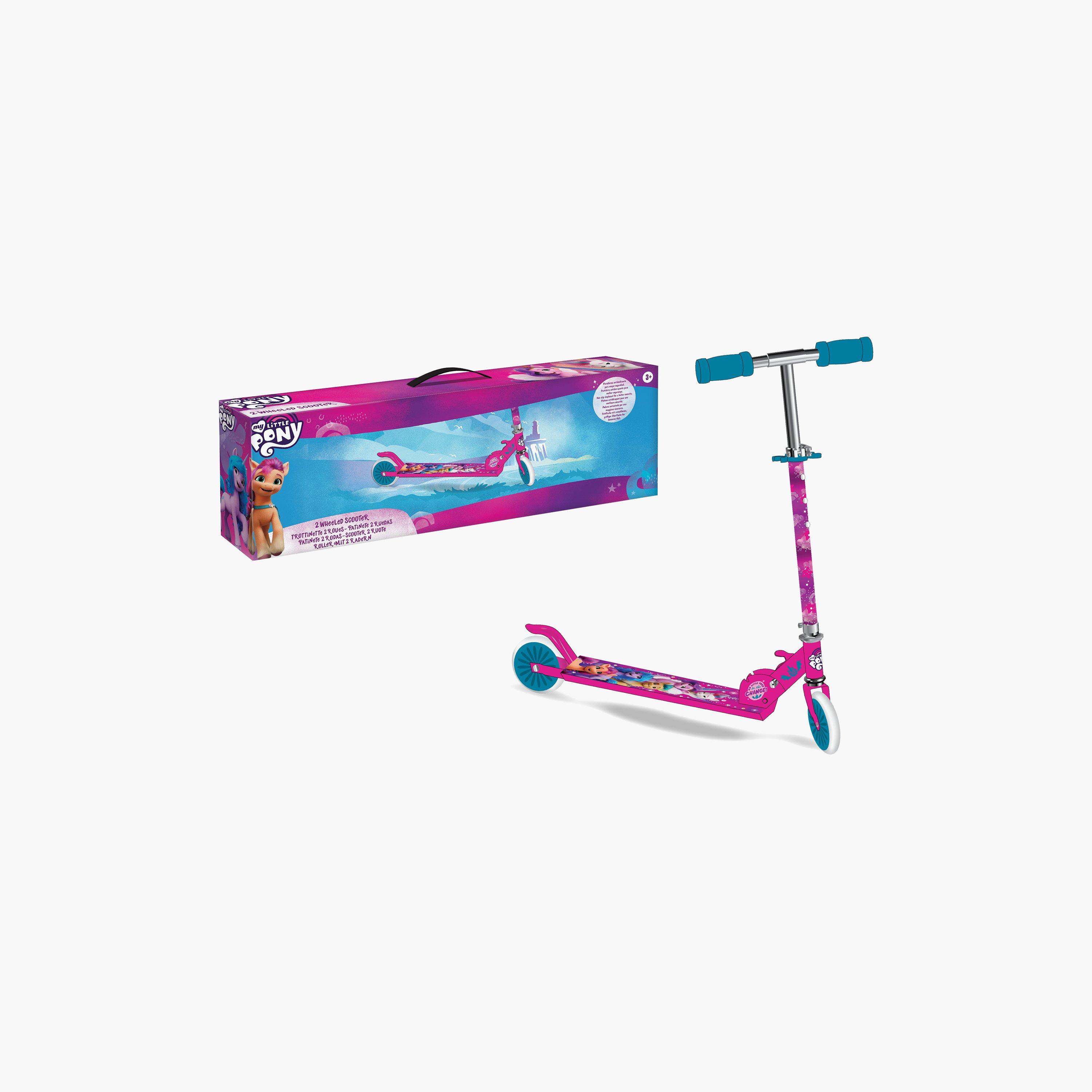 My Little Pony 2 Wheels Kick Scooter with Adjustable Handle, Pink & Blue-toys-outdoor-scooters-image-1