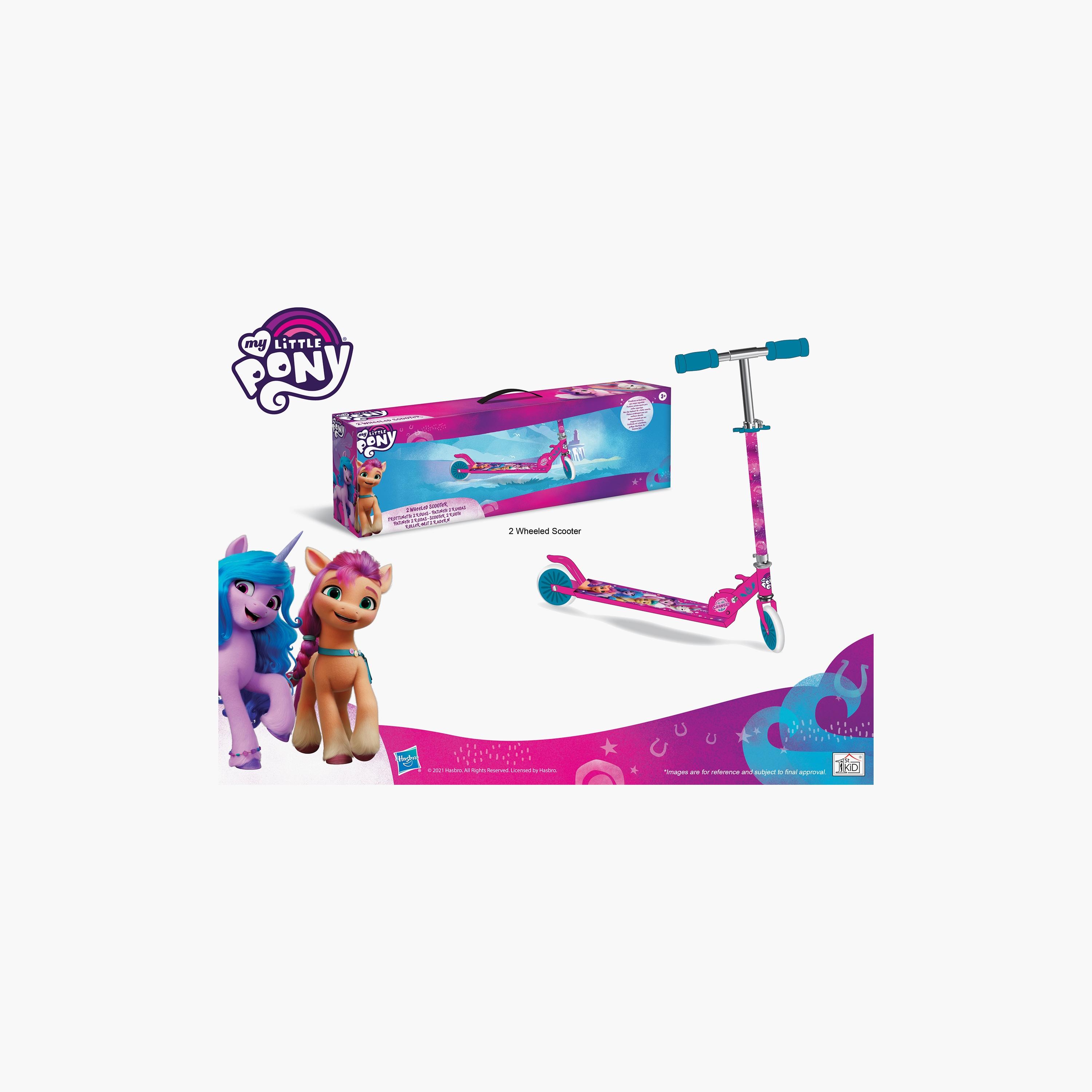 My Little Pony 2 Wheels Kick Scooter with Adjustable Handle, Pink & Blue-toys-outdoor-scooters-image-2