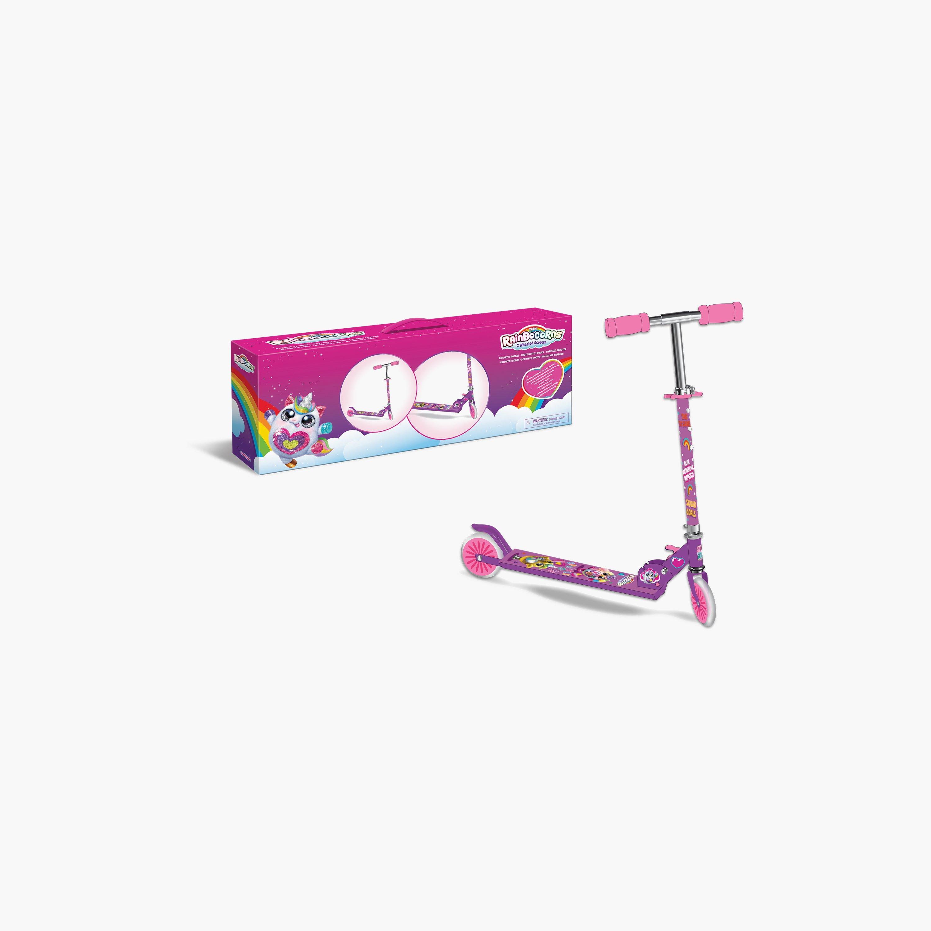 Rainbowcorns 2 Wheels Kick Scooter with Adjustable Handle, Pink-toys-outdoor-scooters-image-1