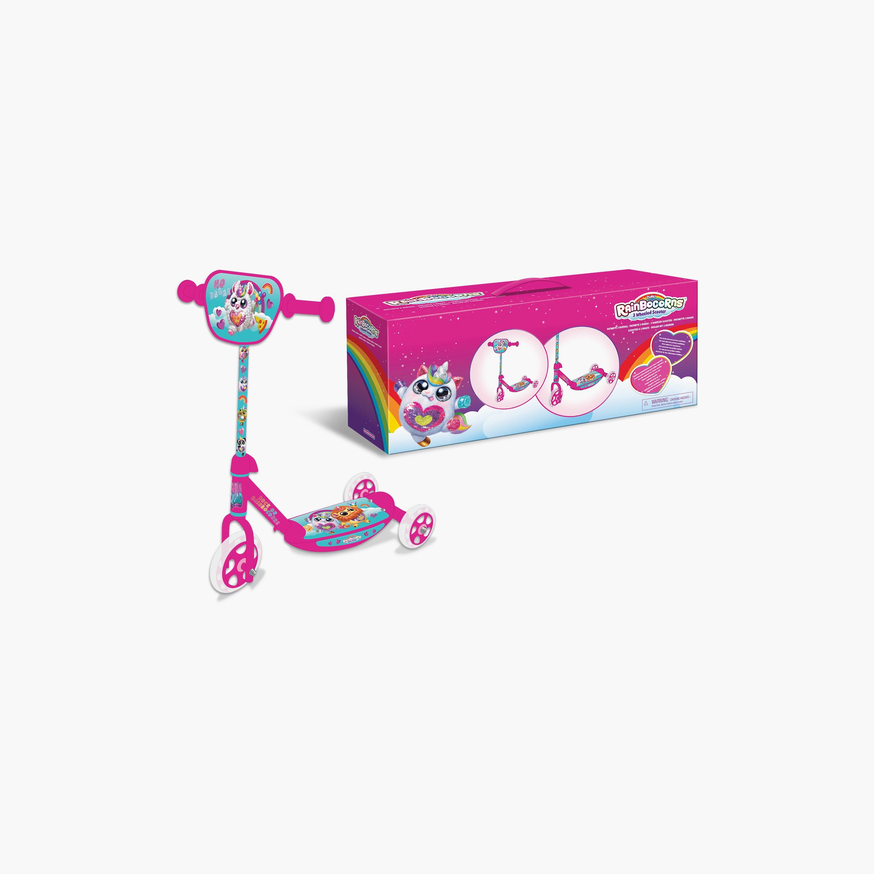 Rainbowcorns 3 Wheels Self-Balancing Learning Scooter, Pink-toys-outdoor-scooters-image-1