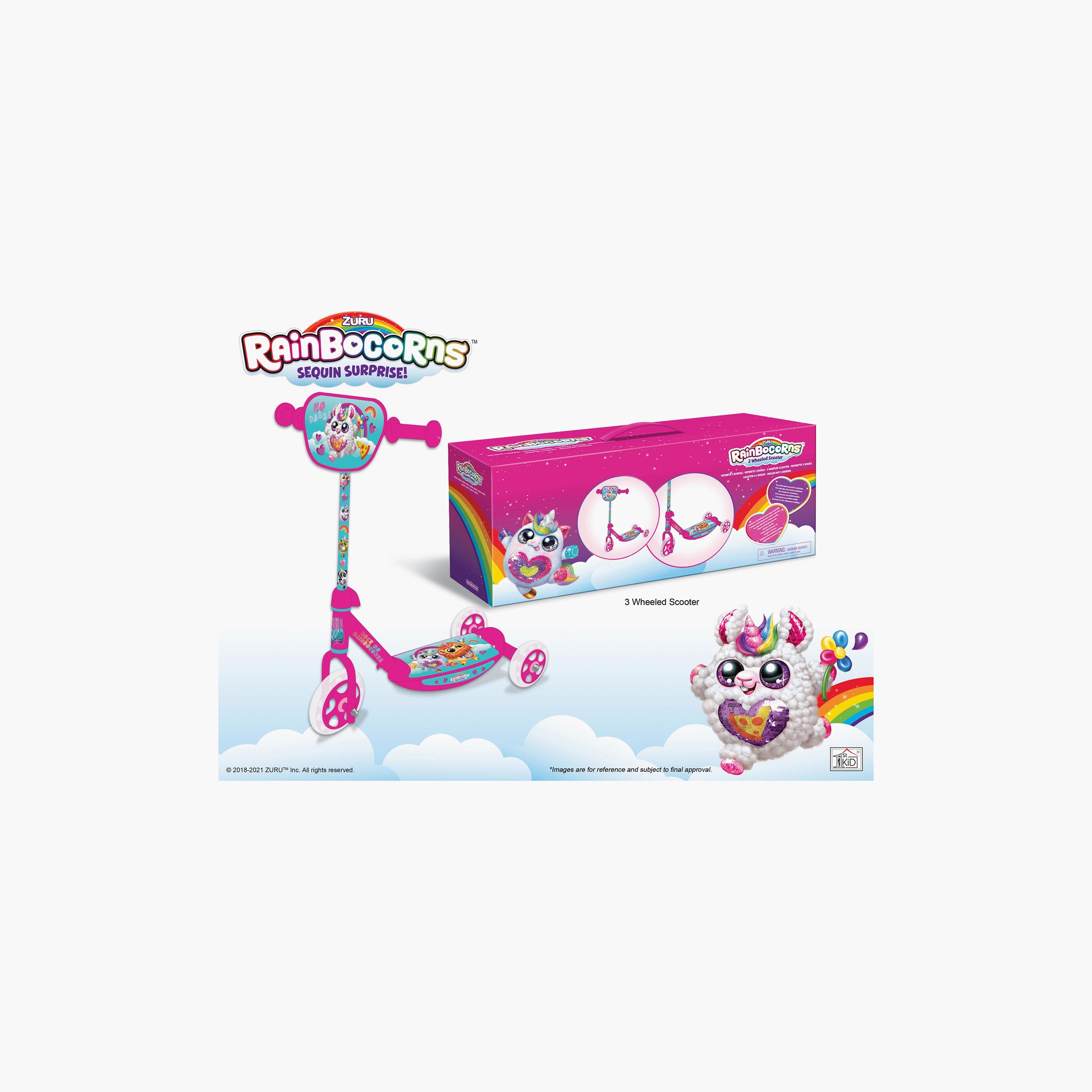 Rainbowcorns 3 Wheels Self-Balancing Learning Scooter, Pink-toys-outdoor-scooters-image-2