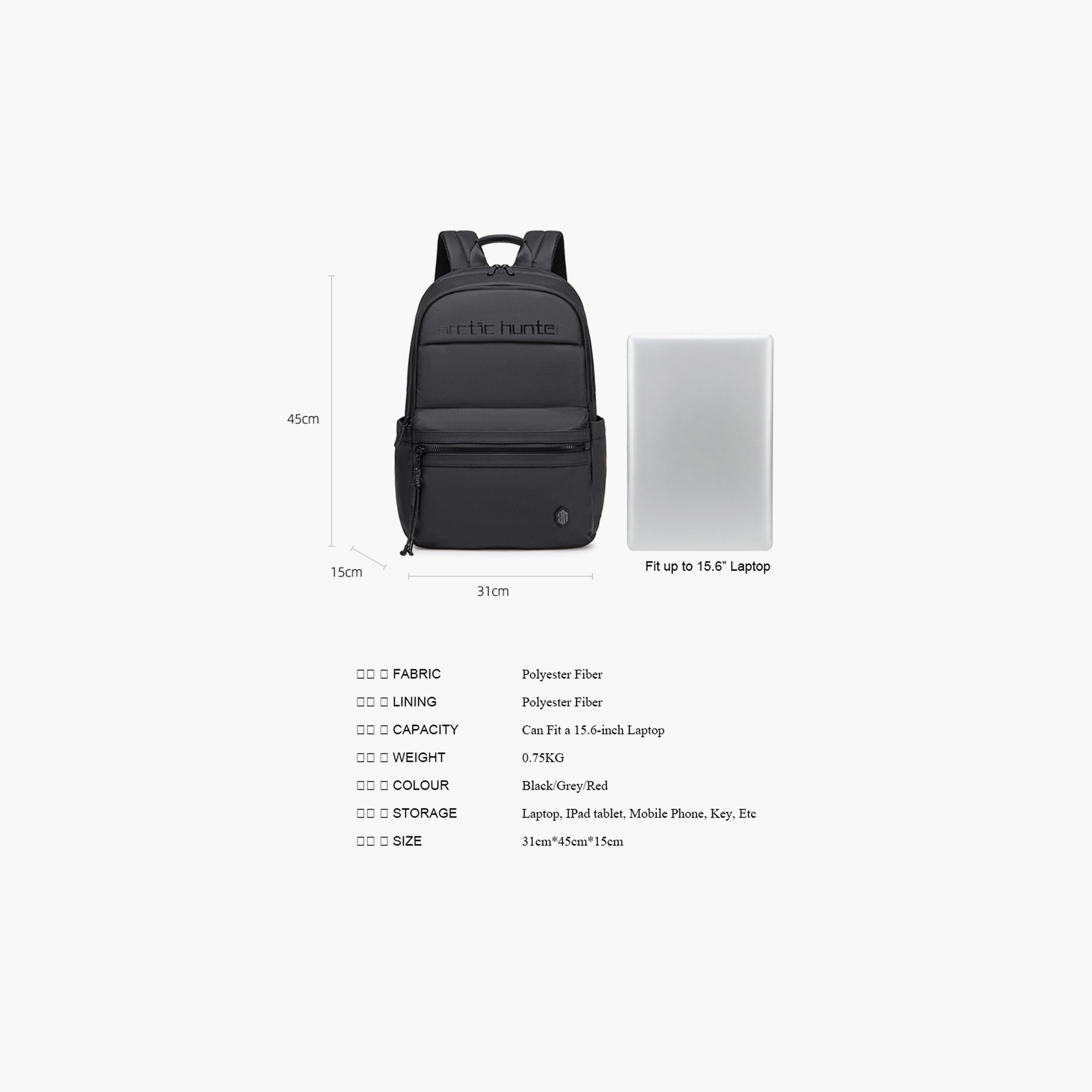 حقيبة ظهر دايباك للكمبيوتر المحمول من آركتيك هانتر مقاومة للماء | B00536-travel-luggagesandbags-backpacks-image-4