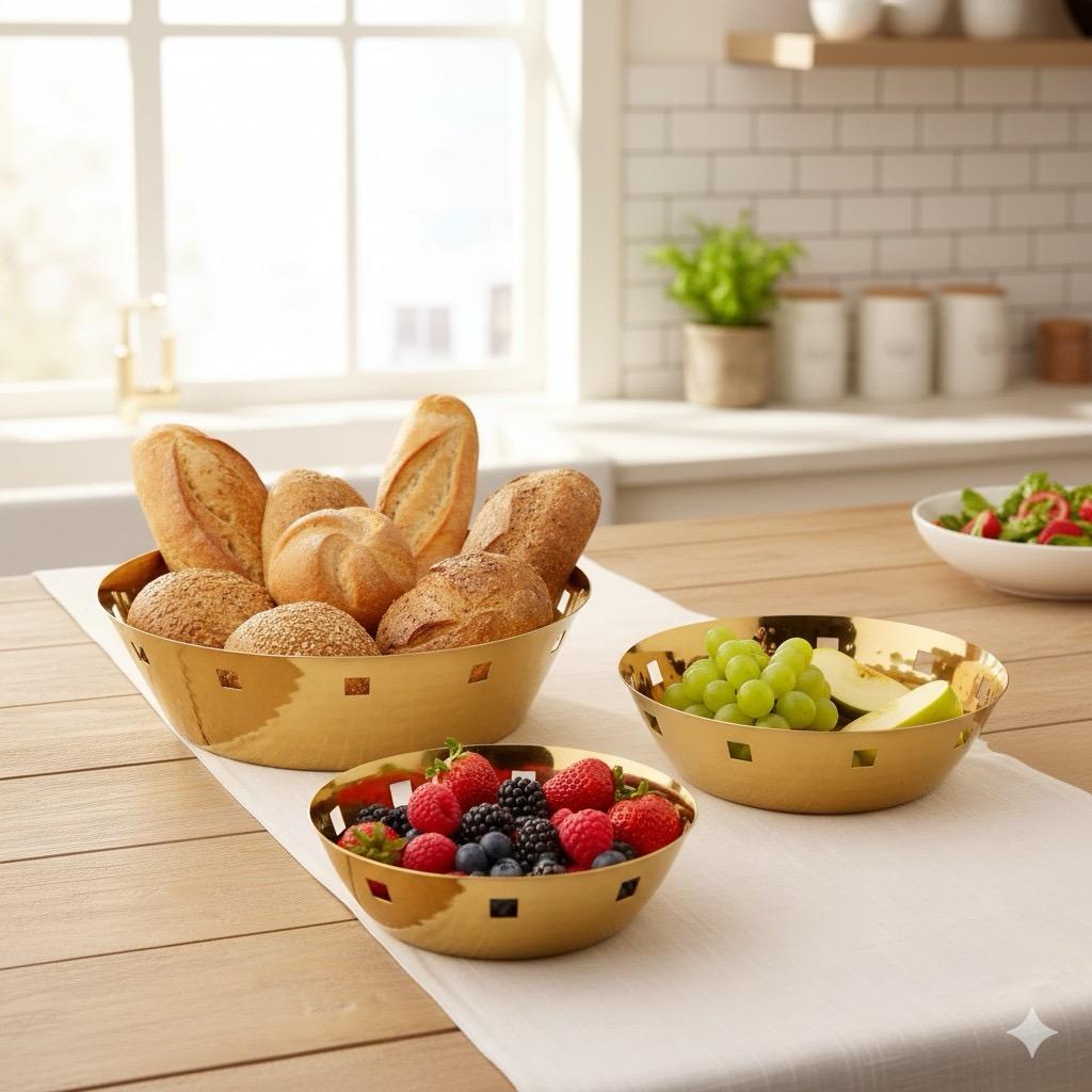 CLEO Classic 3-Piece Bread Basket Set