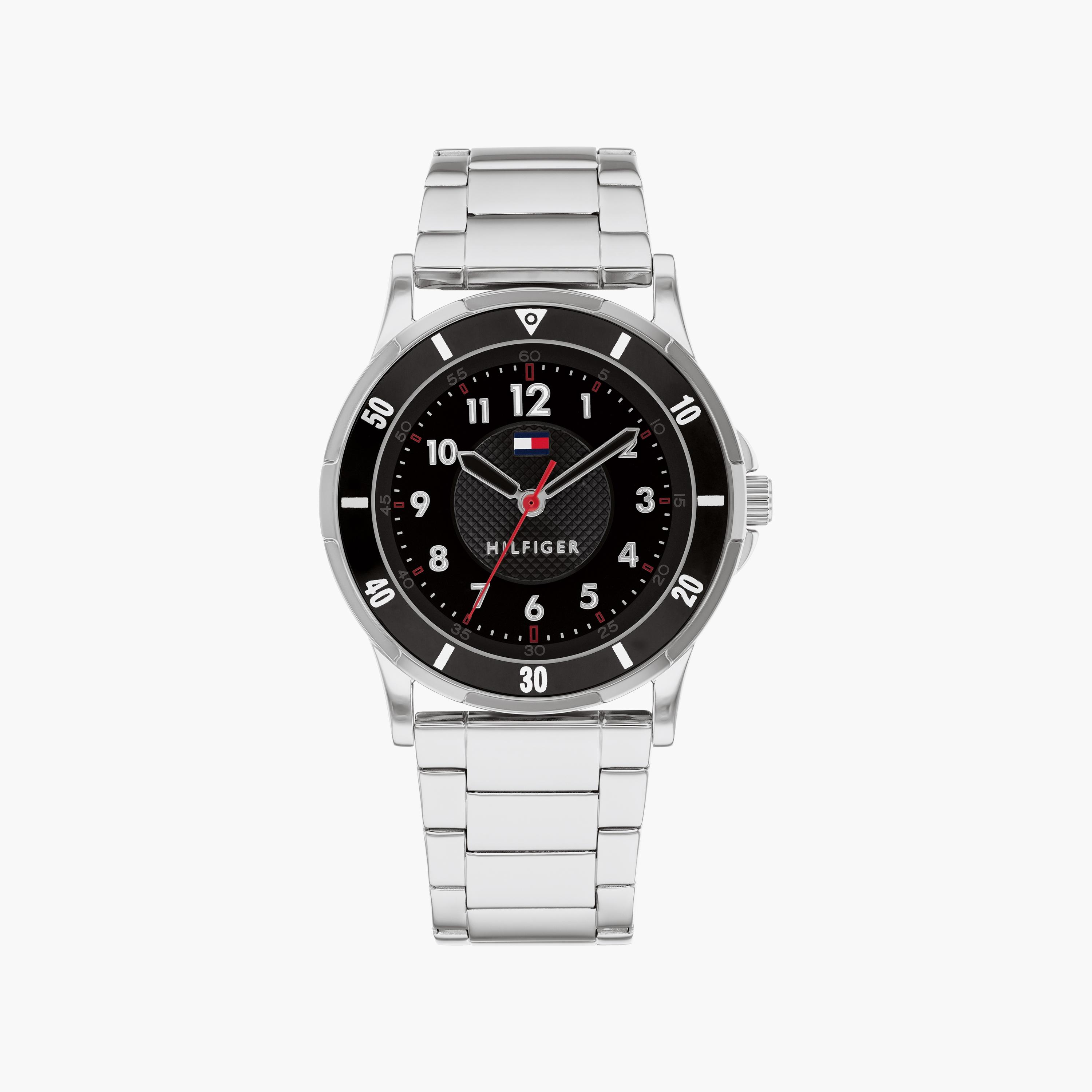ساعة انالوج من تومي هيلفيغر للاطفال مع 34 مم بلون فضي من ستانلس ستيل | 1720042-girls-accessories-watches-image-1