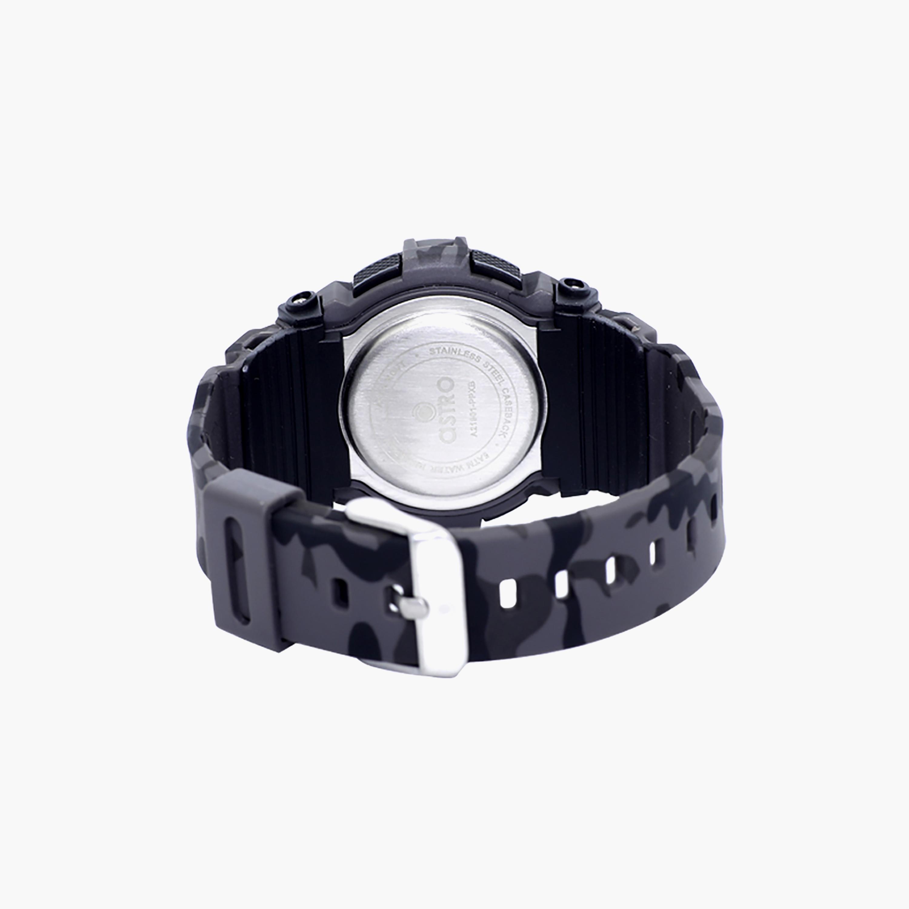 ساعة استرو للرجال 41 ملم رمادية مموهة رقمية بلاستيكية | A21901-PPXB-men-watchesandjewellery-watches-image-3