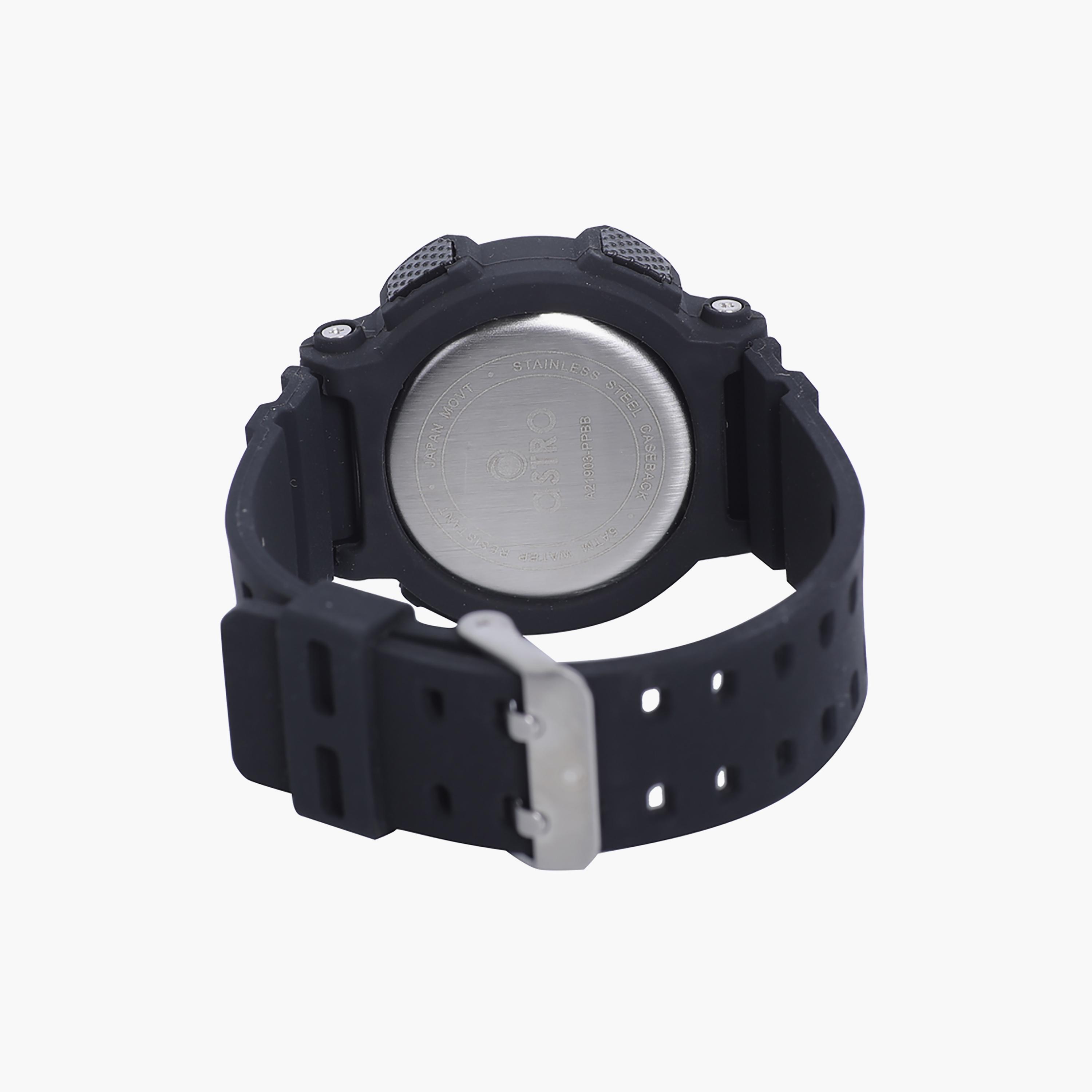 ساعة أسترو للرجال 42 ملم رقمية من السيليكون باللون الأسود | A21903-PPBB-men-watchesandjewellery-watches-image-3