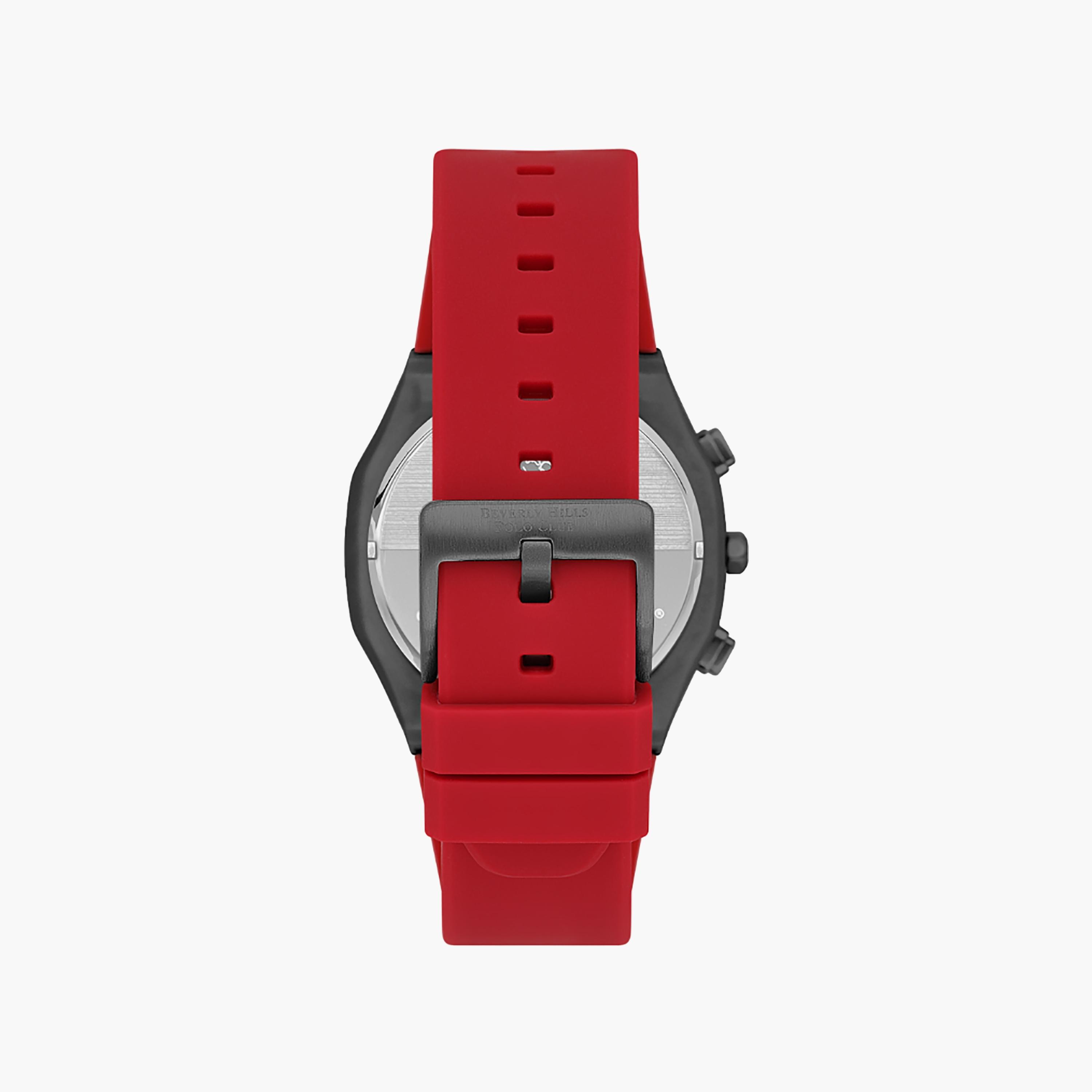 Beverly Hills Polo Club Men's 44 MM Red Chronograph Silicone Watch | BP3539X.088-men-watchesandjewellery-watches-image-3