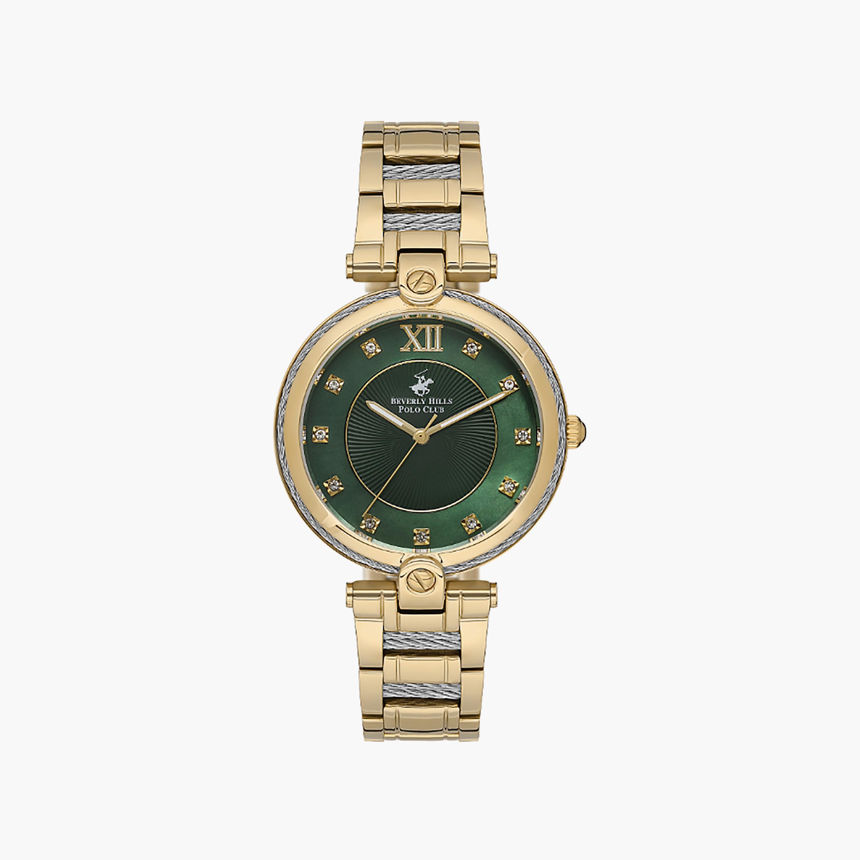 Beverly Hills Polo Club Women's 34 MM Gold Analog Stainless Steel Watch | BP3585X.120-women-watchesandjewellery-watches-image-1