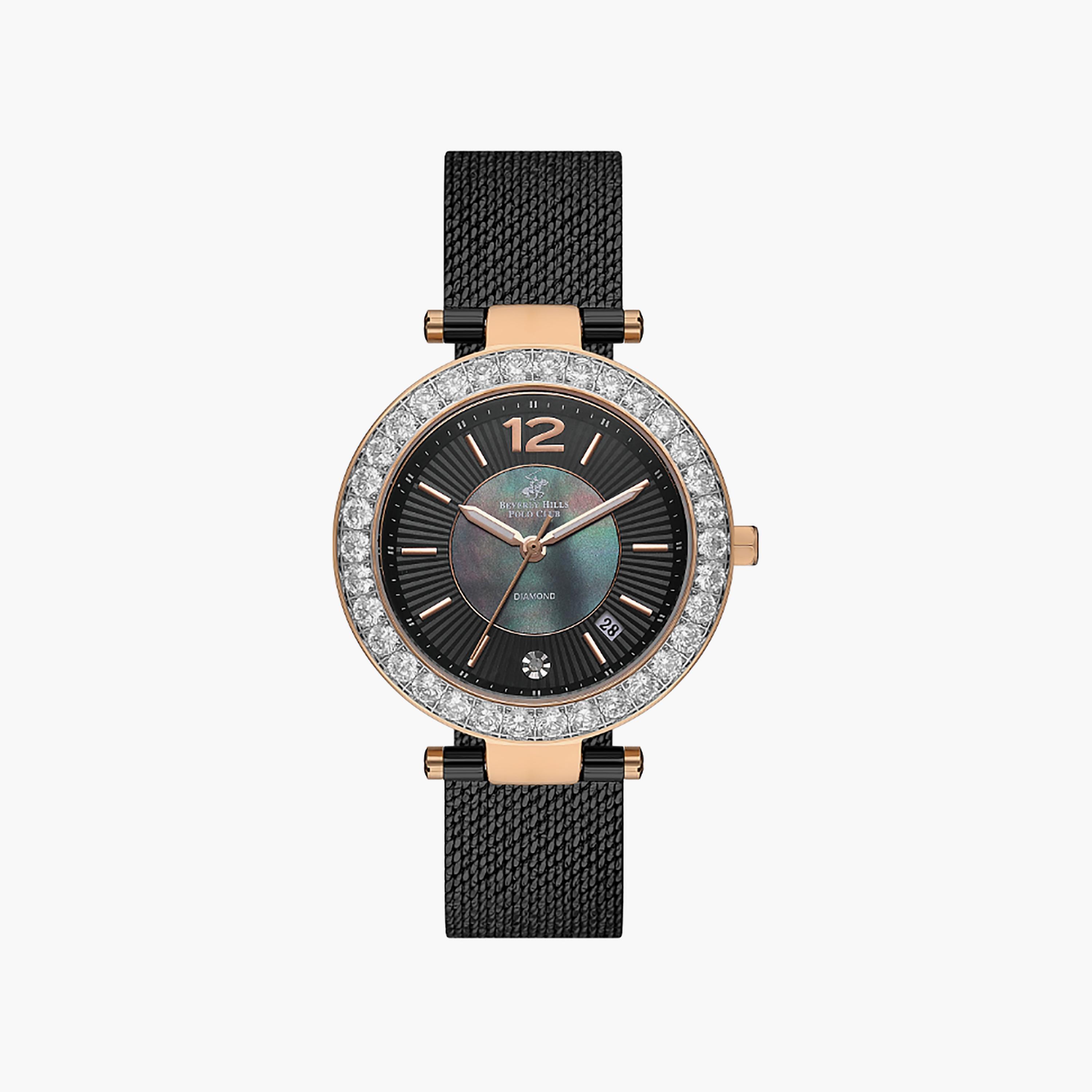 ساعة بيفرلي هيلز بولو كلوب 35 ملم ذو انالوج شبكي مع لون اسود للنساء | BP3589C.450-women-watchesandjewellery-watches-image-1