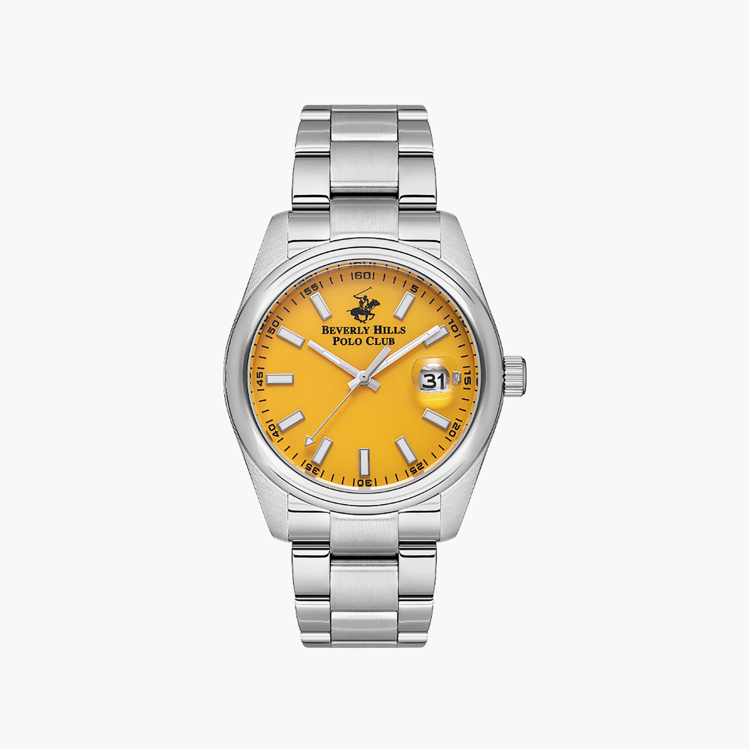 Beverly Hills Polo Club Men's 41 MM Silver Analog Stainless Steel Watch | BP3598X.301-men-watchesandjewellery-watches-image-1