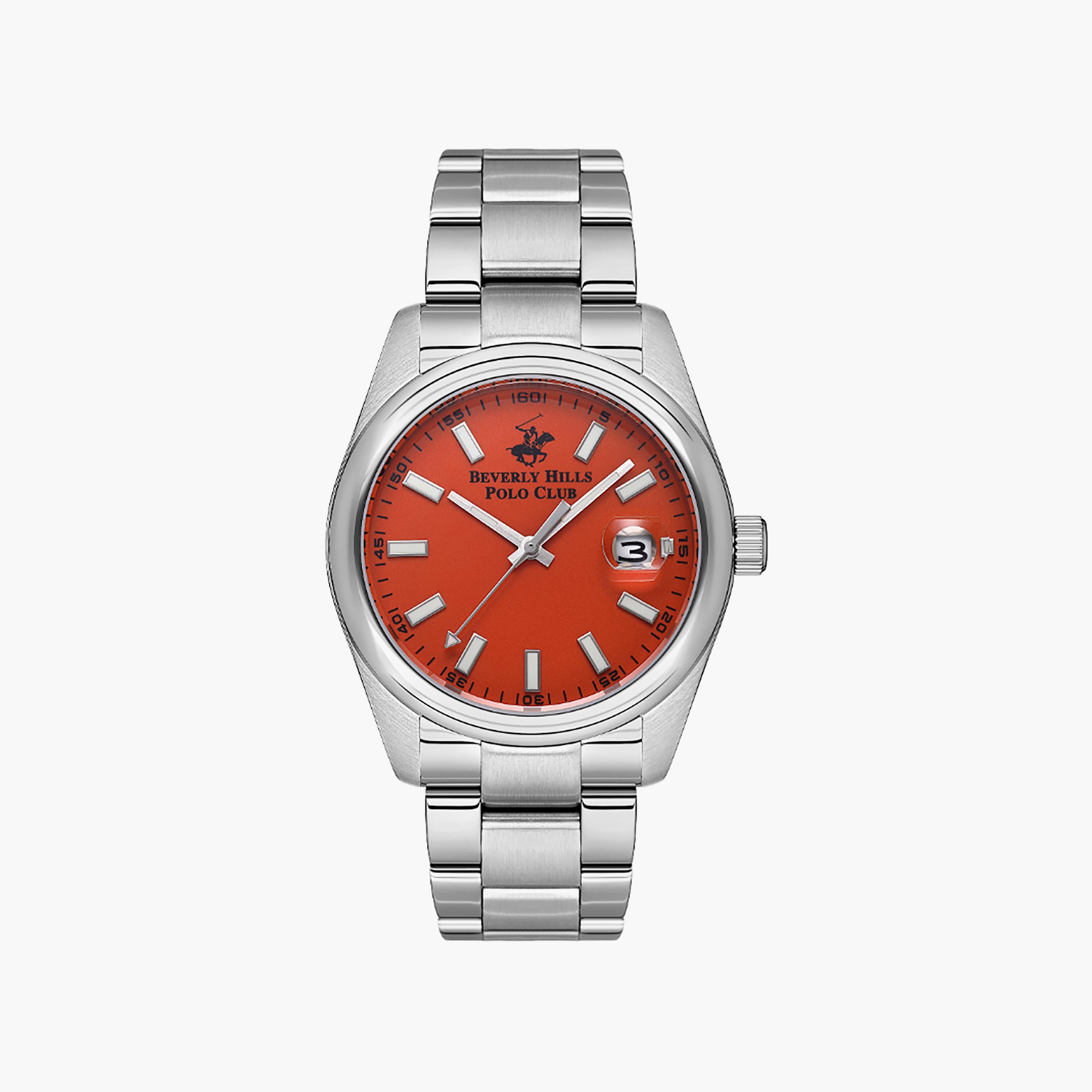 Beverly Hills Polo Club Men's 41 MM Silver Analog Stainless Steel Watch | BP3598X.380-men-watchesandjewellery-watches-image-1