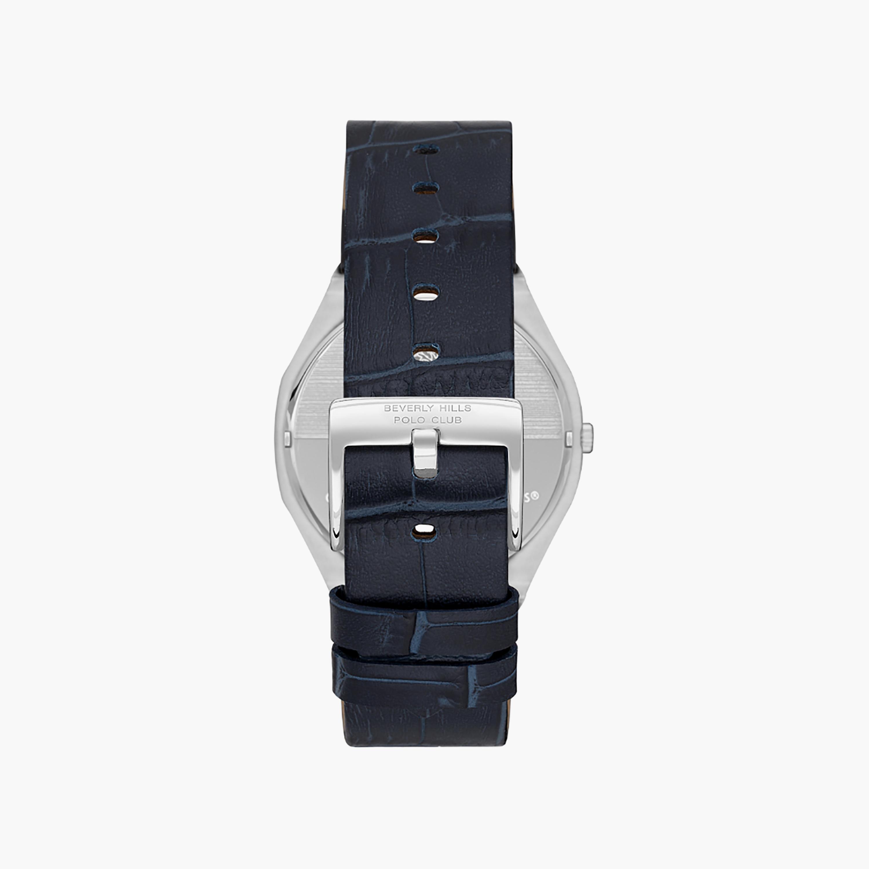 ساعة أنالوج 42 ملم من بيفرلي هيلز بولو كلوب بجلدي كحلي للرجال | BP3607X.399-men-watchesandjewellery-watches-image-3