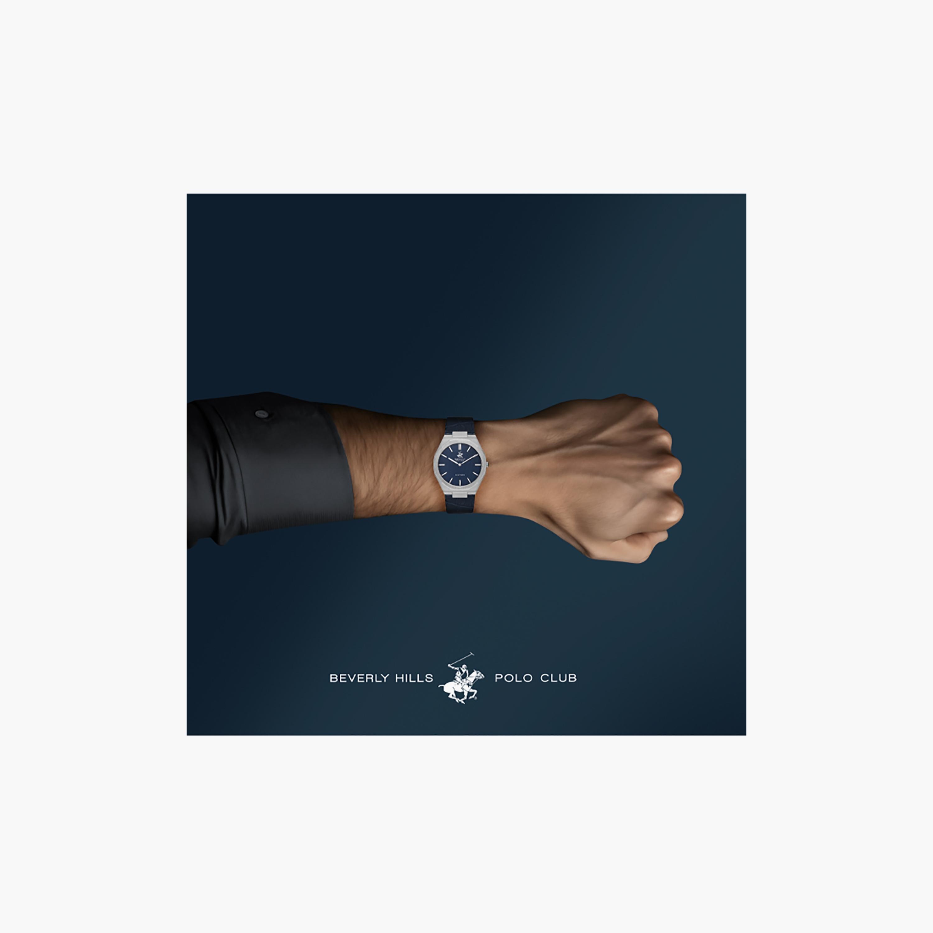ساعة أنالوج 42 ملم من بيفرلي هيلز بولو كلوب بجلدي كحلي للرجال | BP3607X.399-men-watchesandjewellery-watches-image-5