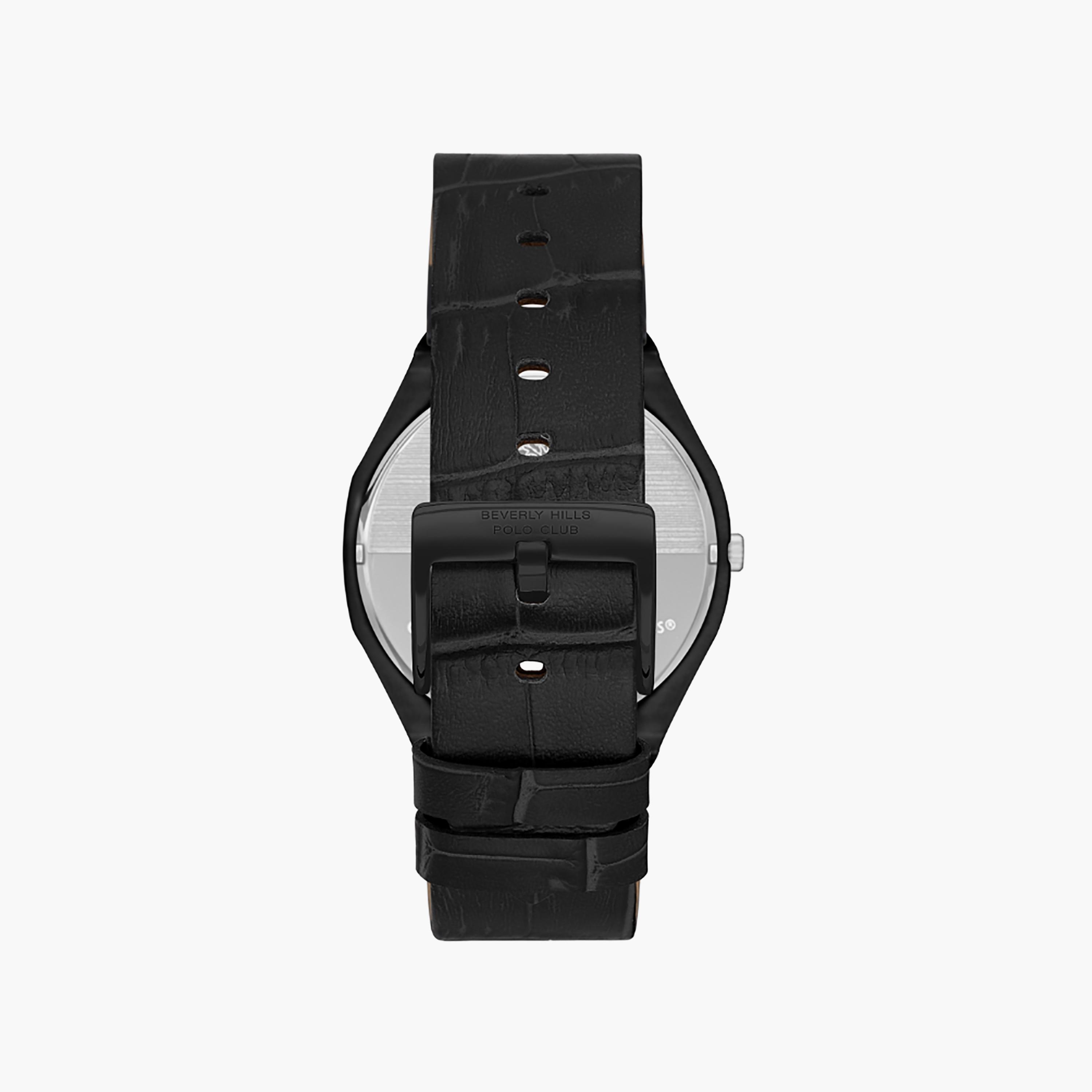 ساعة أنالوج 42 ملم من بيفرلي هيلز بولو كلوب بجلدي اسود للرجال | BP3607X.651-men-watchesandjewellery-watches-image-3