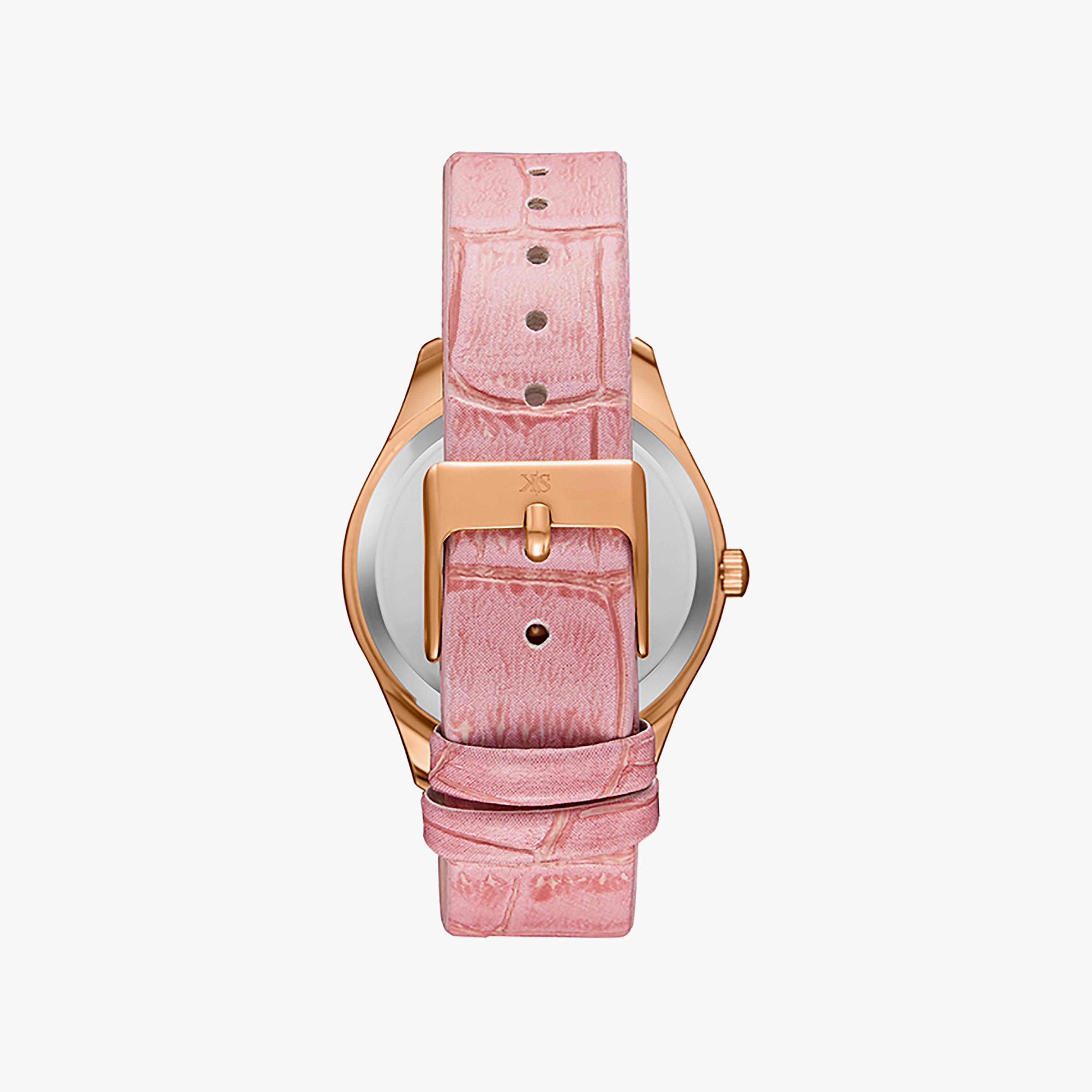 ساعة كينيث سكوت 36 ملم للنساء ذات انالوج من السيليكون باللون الوردي | K23534-RLES-women-watchesandjewellery-watches-image-3