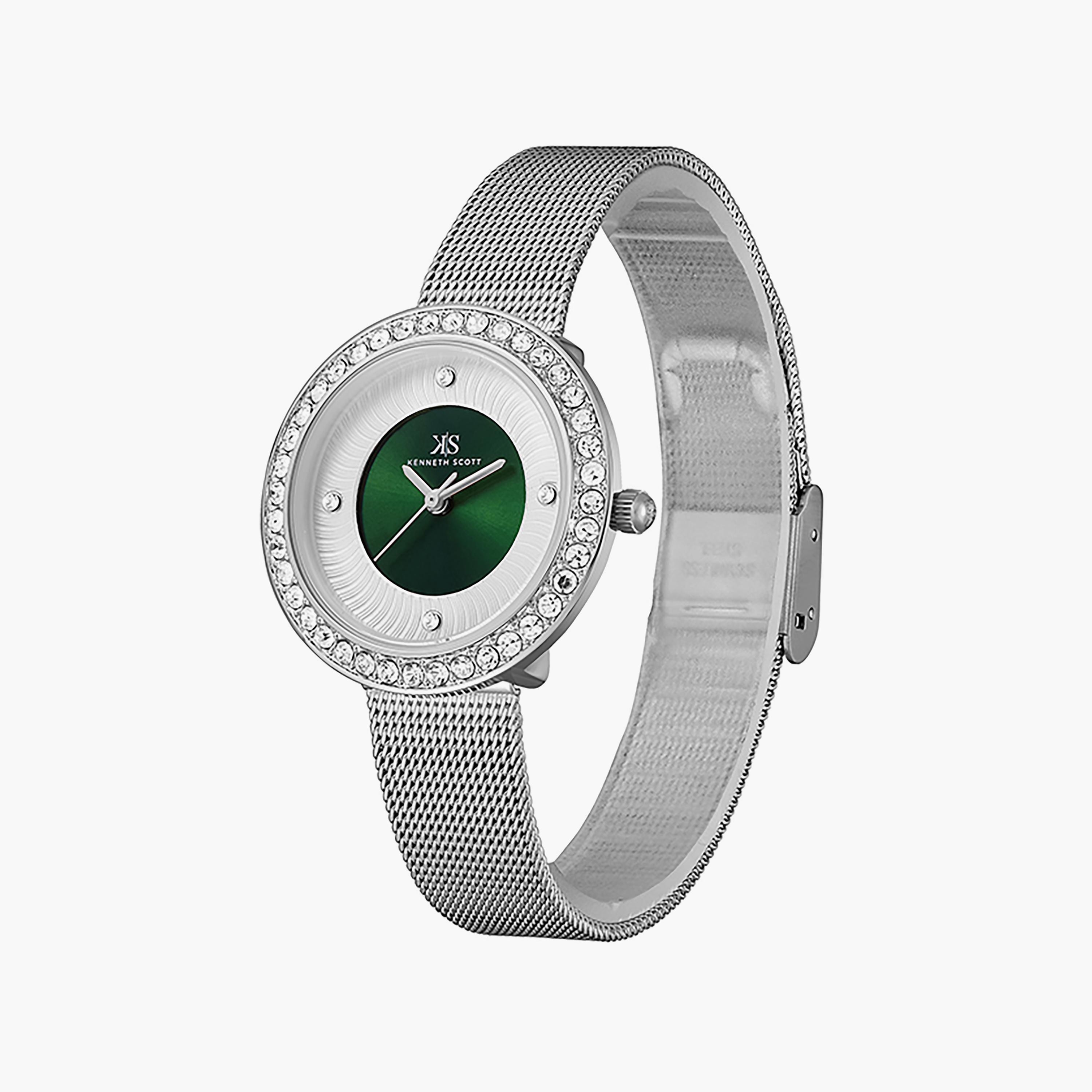 Kenneth Scott Women's 32 MM Silver Analog Stainless Steel Watch | K23535-SMSG-women-watchesandjewellery-watches-image-2