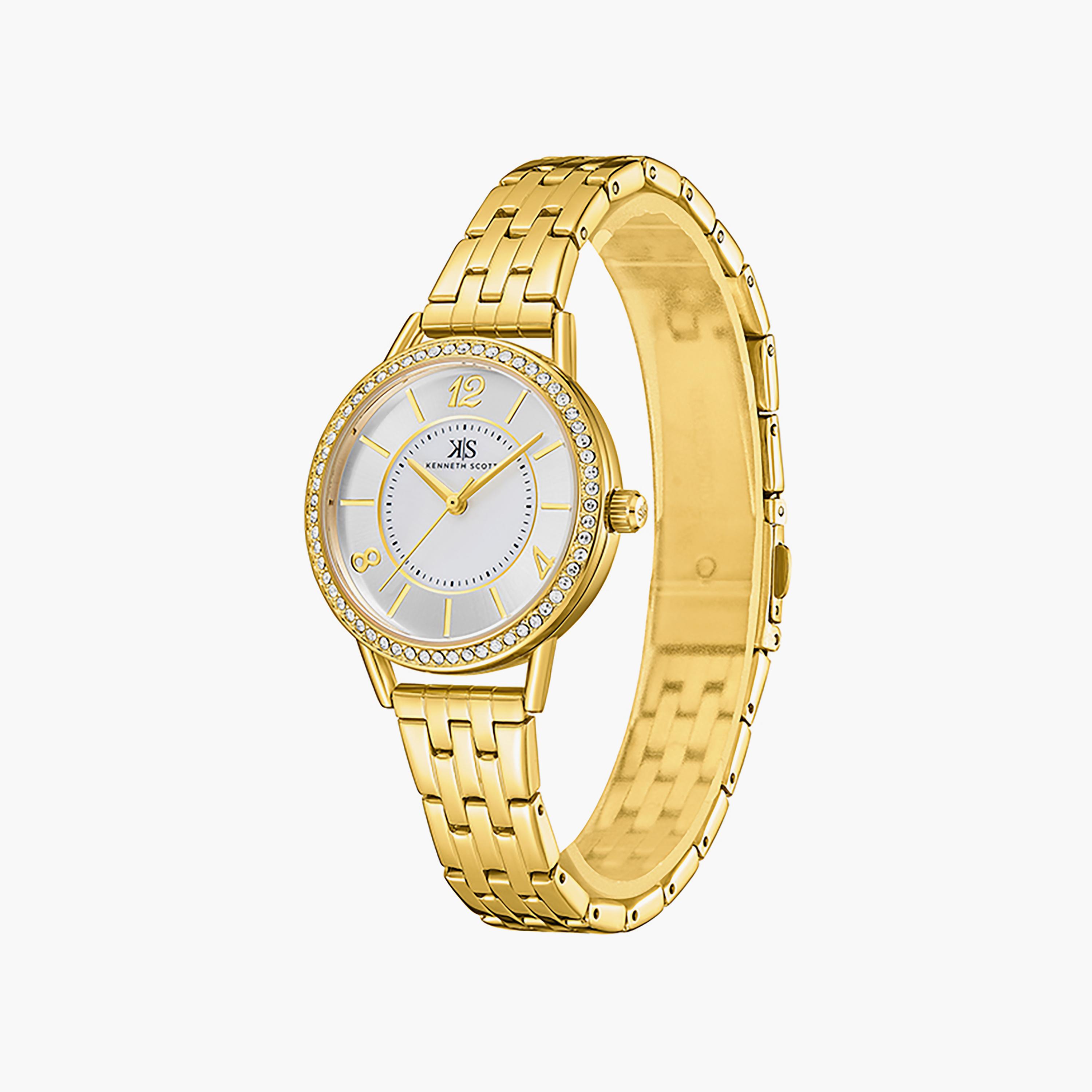 Kenneth Scott Women's 32 MM Gold Analog Stainless Steel Watch | K23537-GBGM-women-watchesandjewellery-watches-image-2