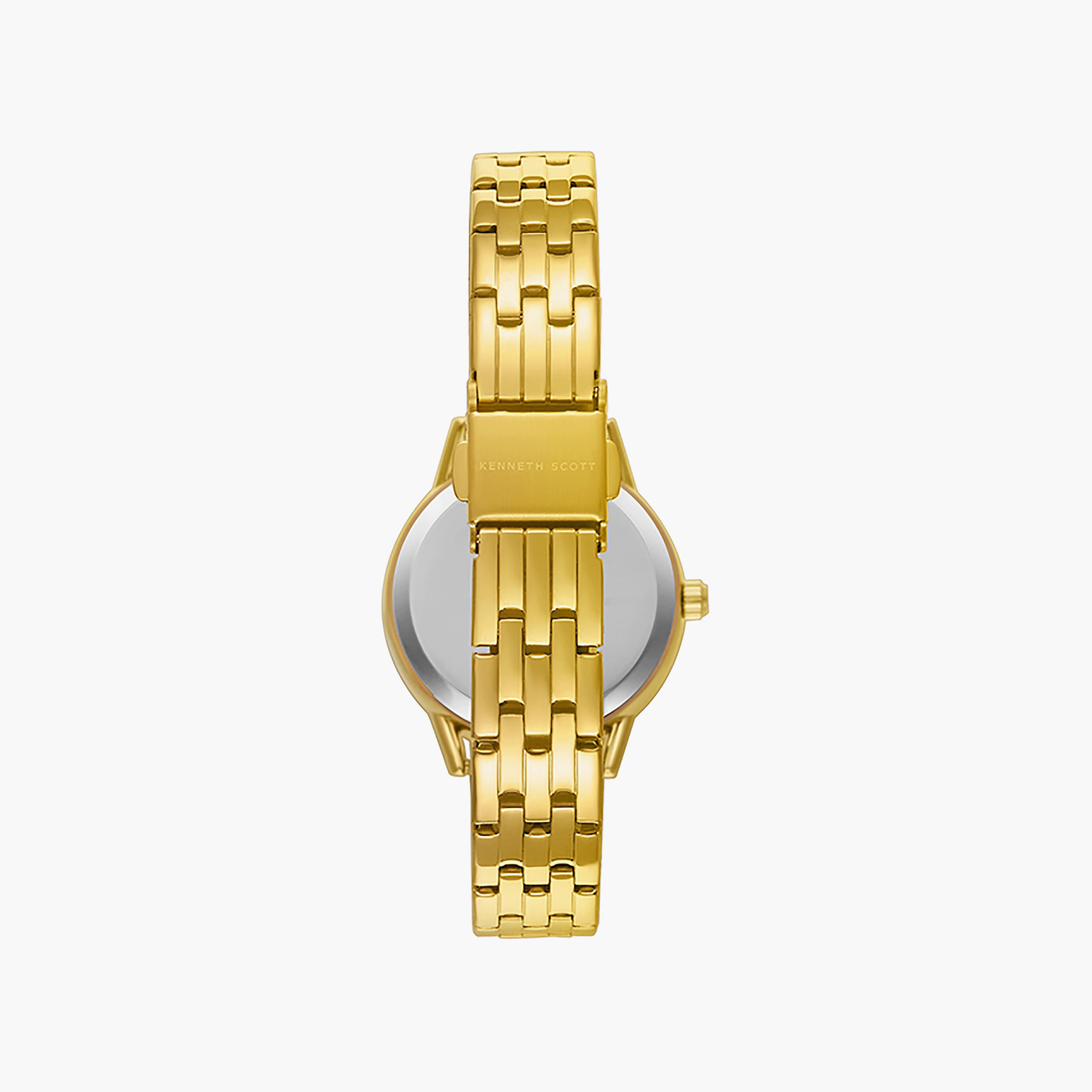 Kenneth Scott Women's 32 MM Gold Analog Stainless Steel Watch | K23537-GBGM-women-watchesandjewellery-watches-image-3